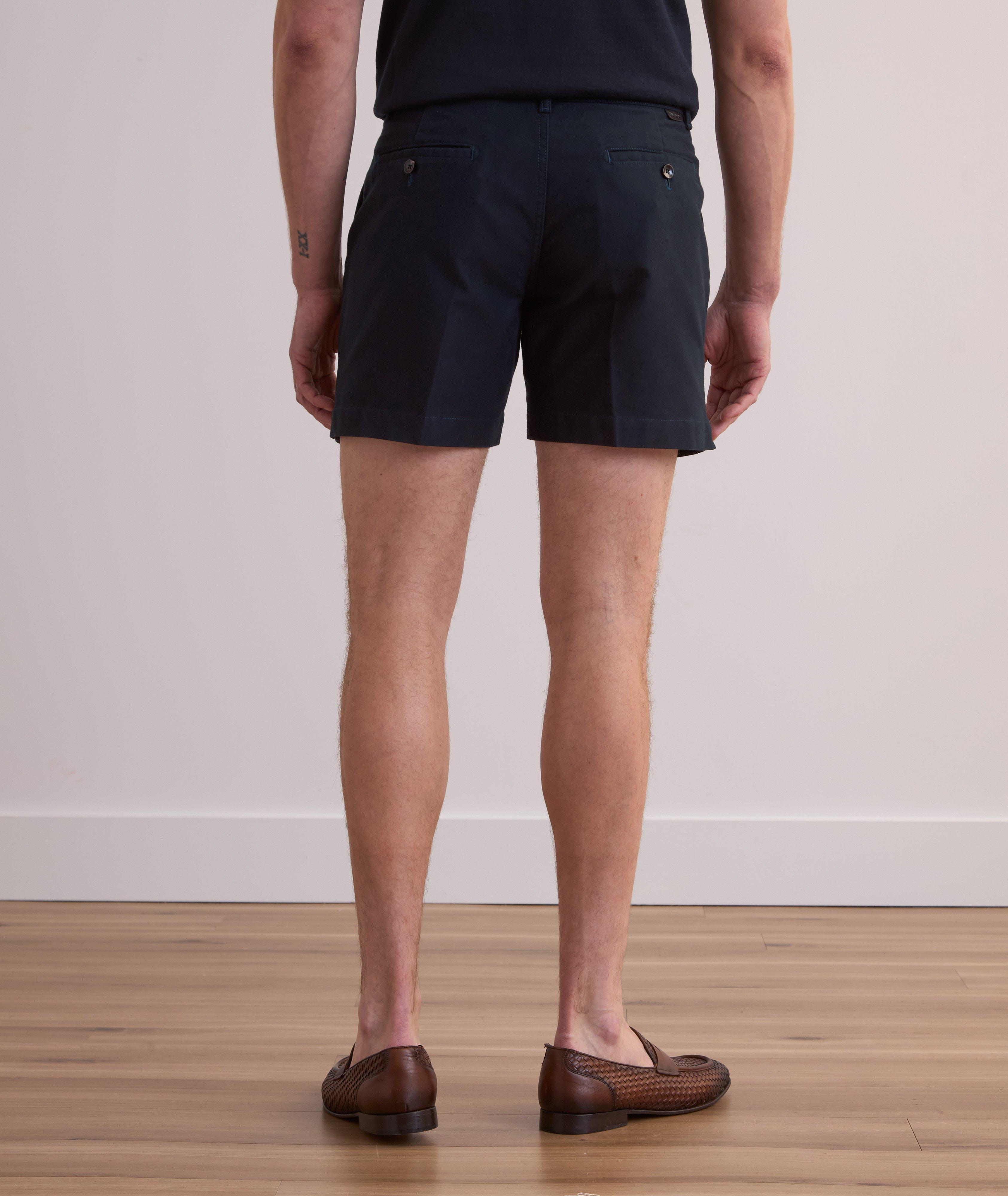 Brushed Cotton Satin Tailored Shorts image 2