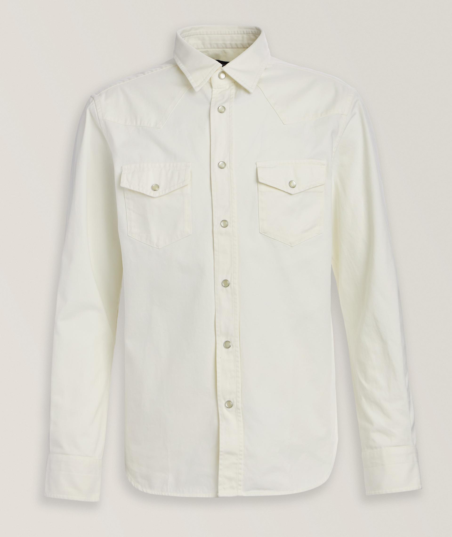 Chemise de style western en twill de coton image 0