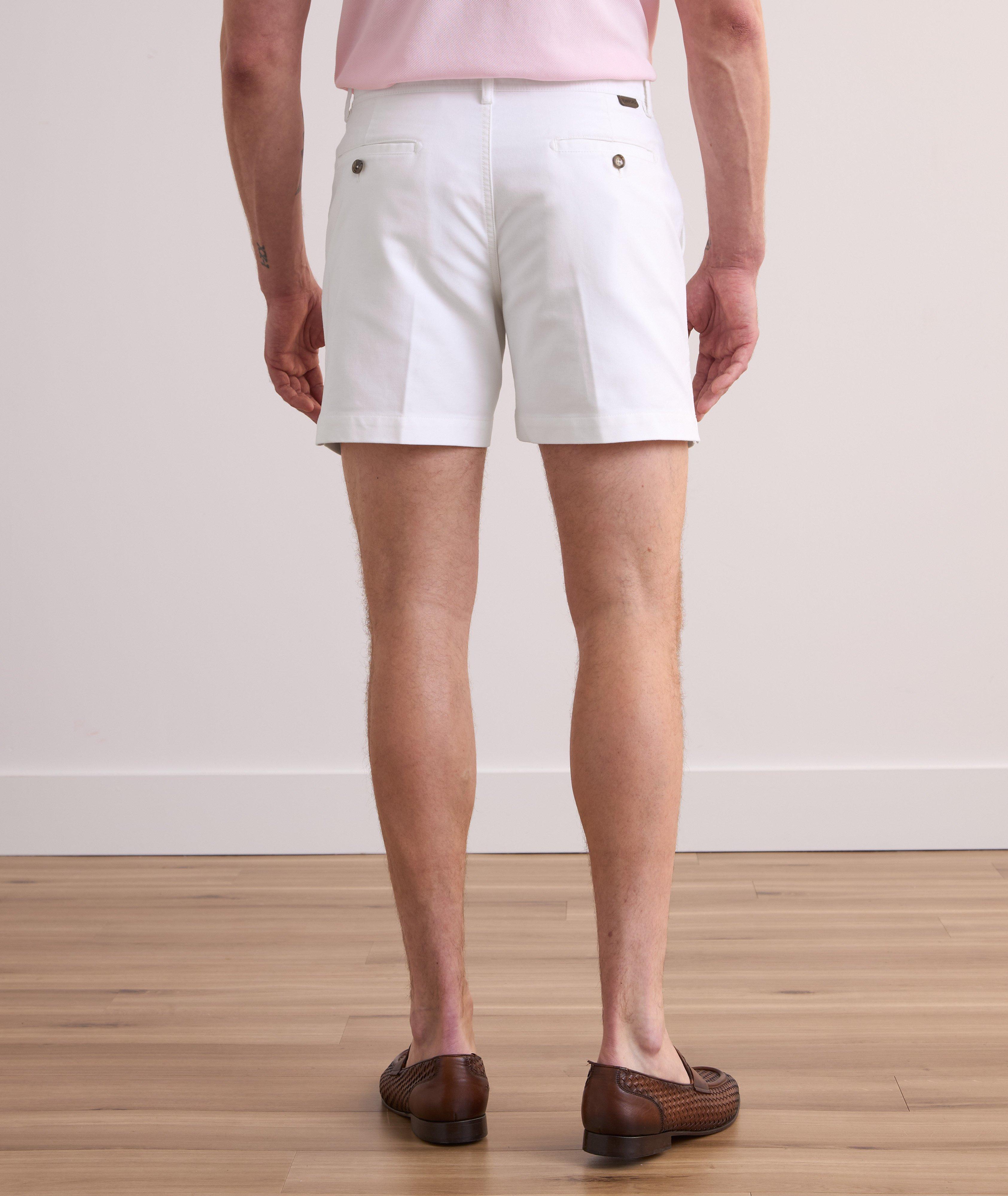 Cotton Satin Tailored Shorts image 2