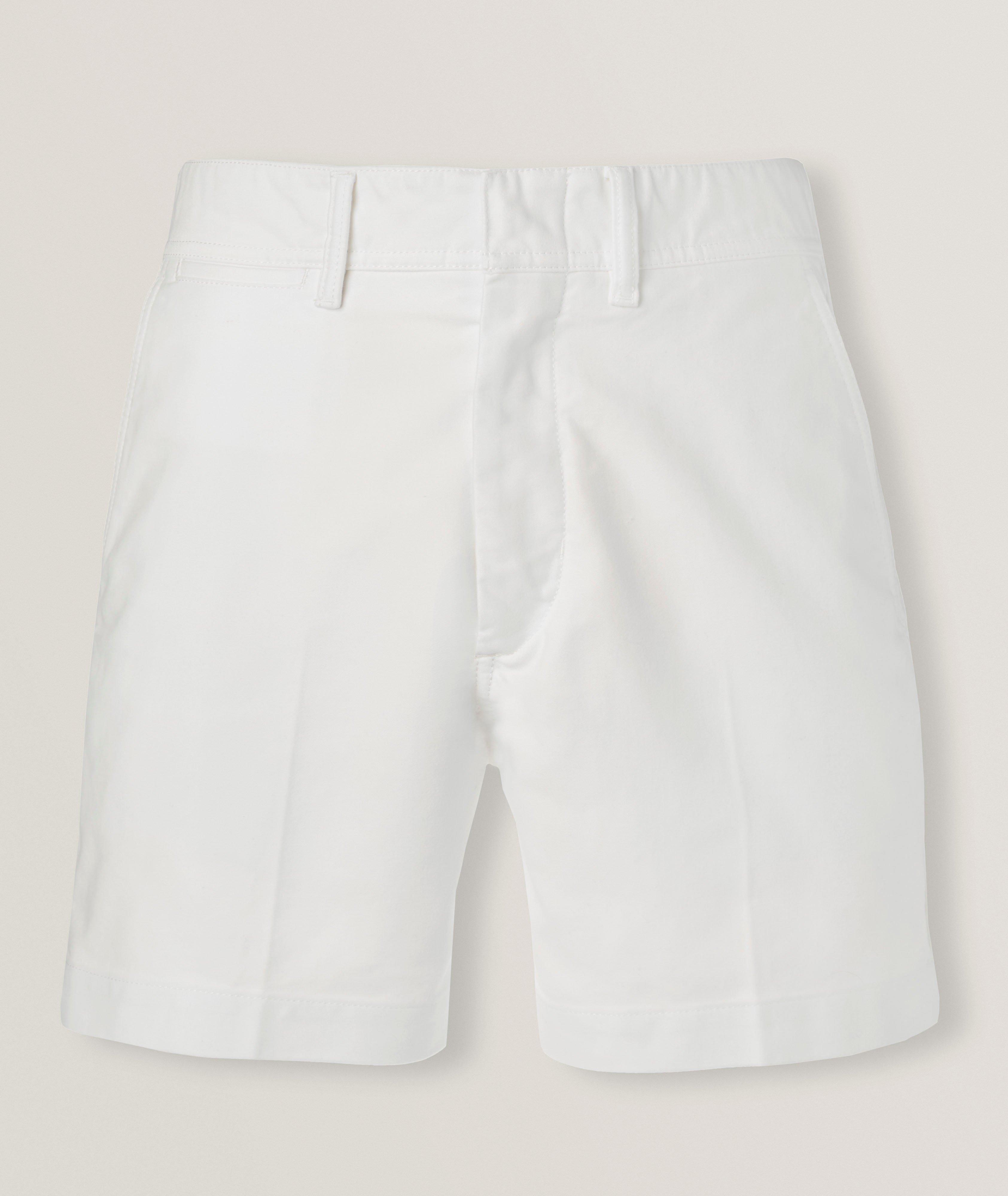 Cotton Satin Tailored Shorts image 0