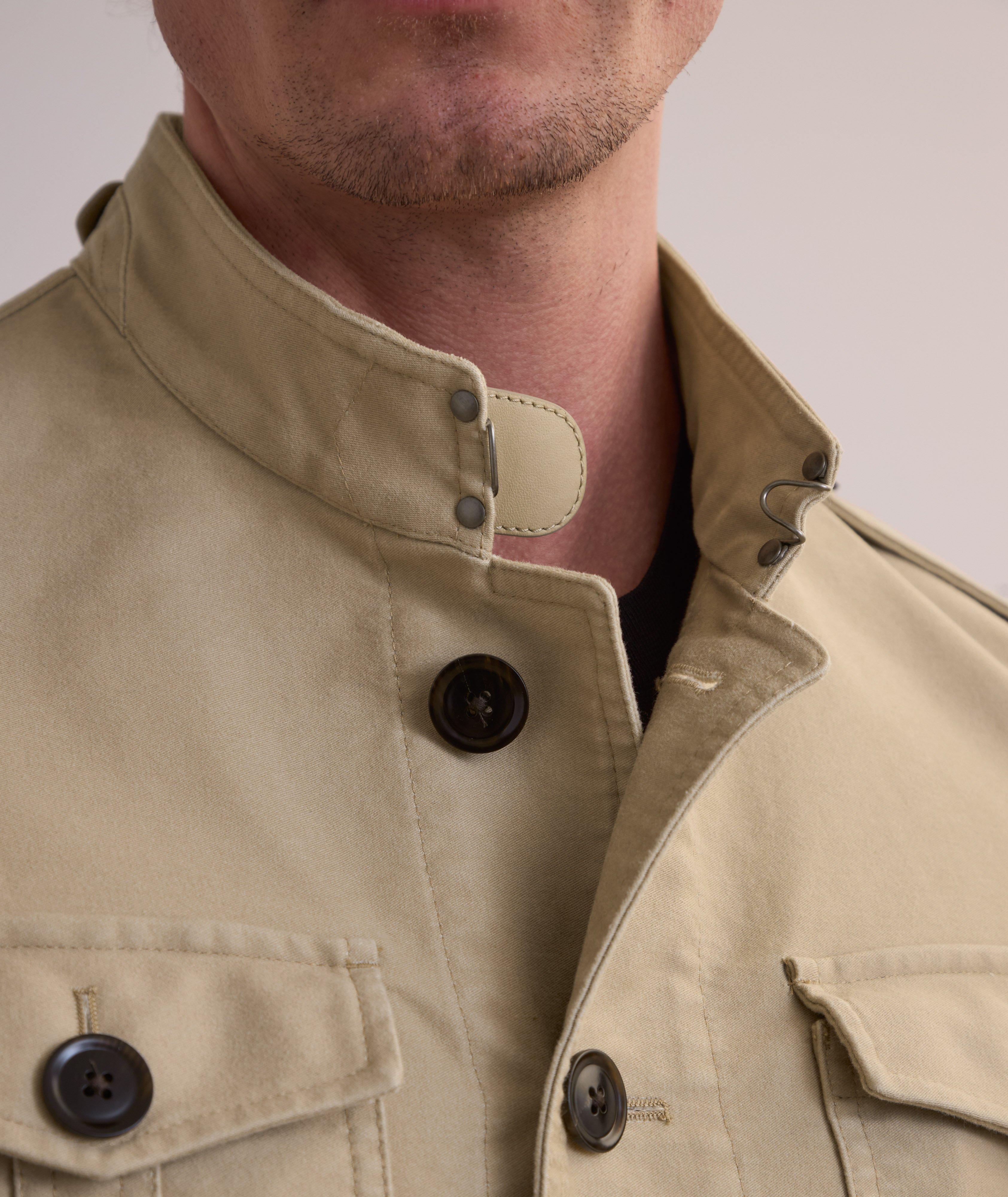 Brushed Cotton Satin Overshirt  image 3