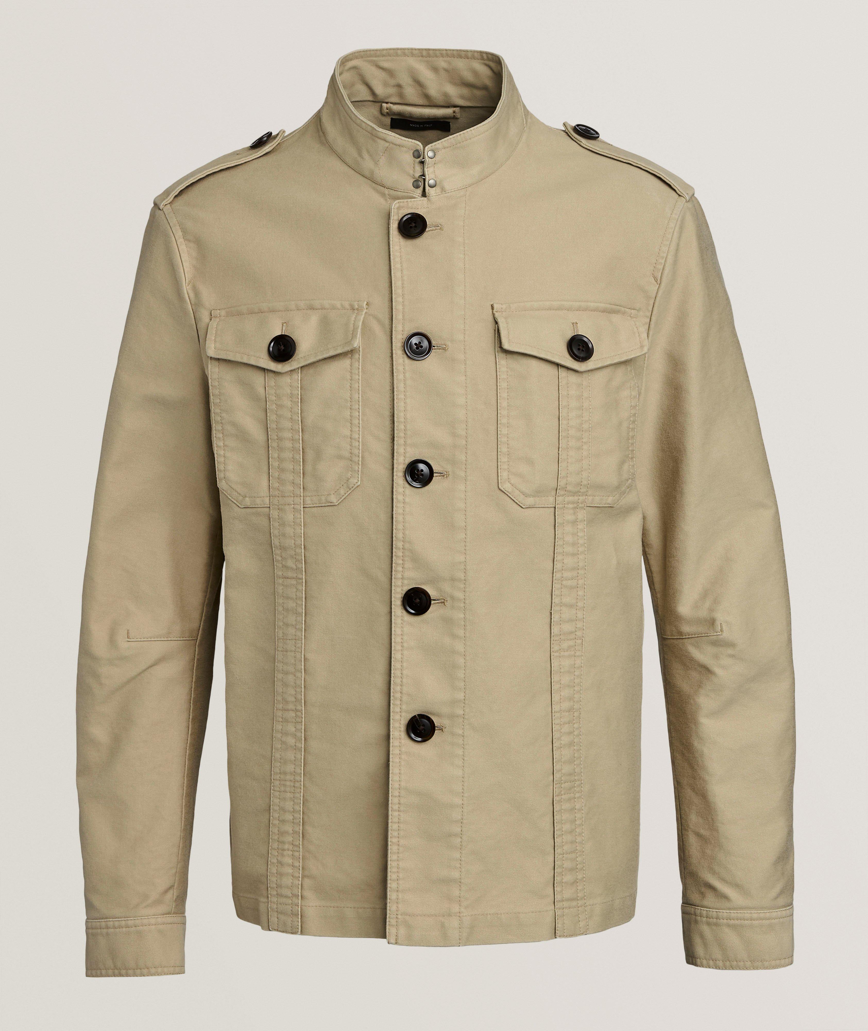 TOM FORD Brushed Cotton Satin Overshirt 