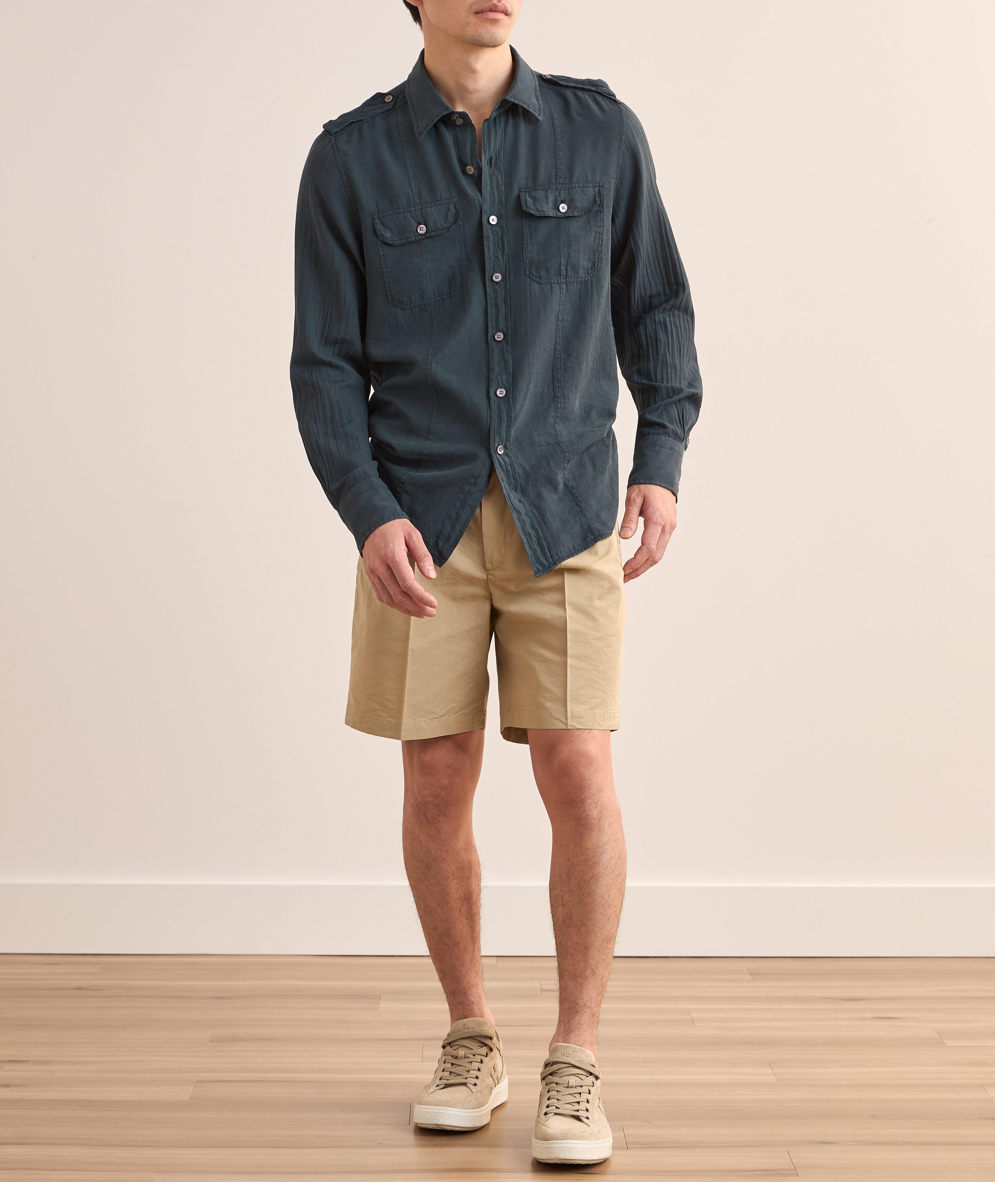 Cotton-Silk Washed Twill Shirt  image 5