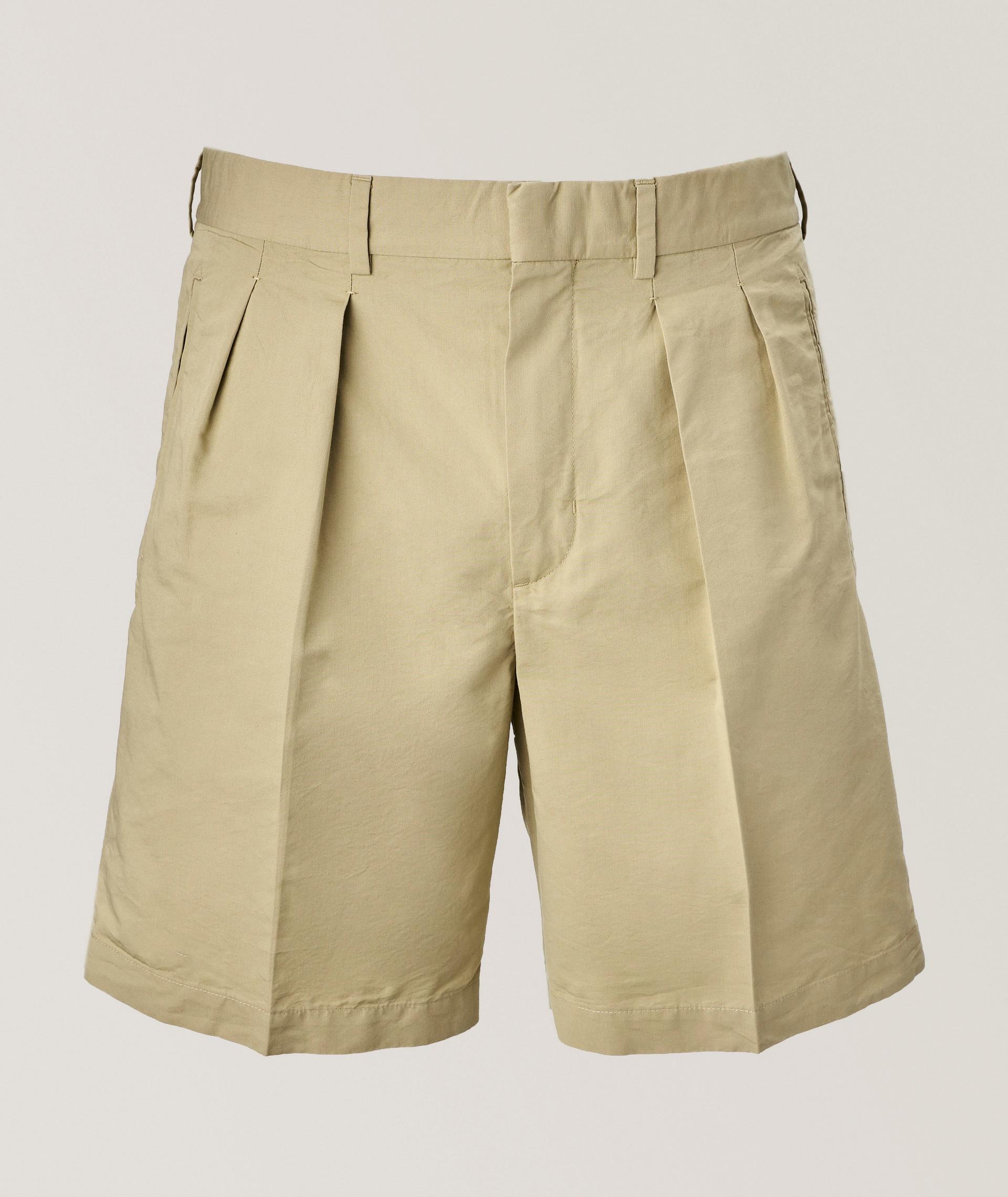 Short en popeline de coton et de soie image 0
