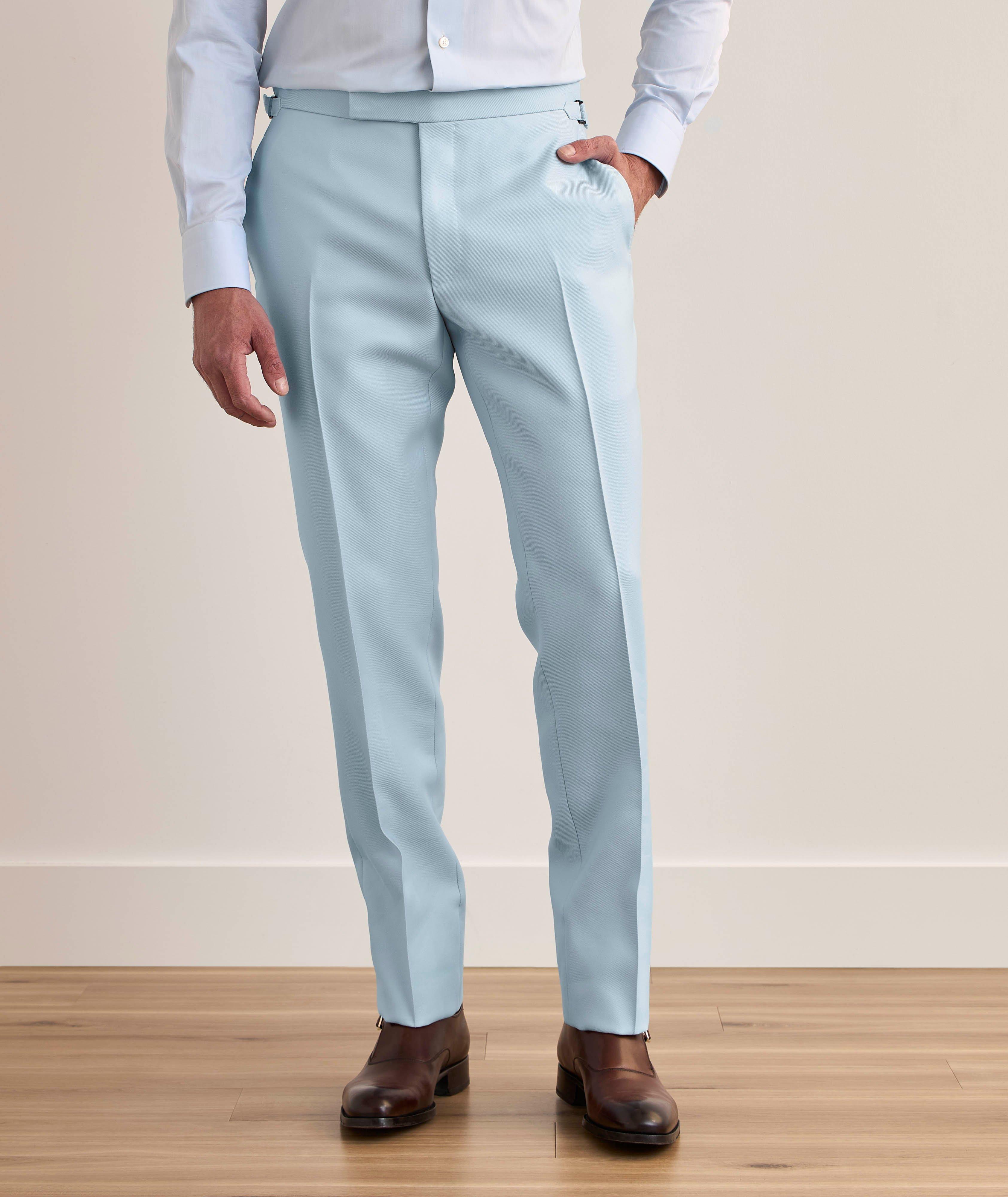 Pantalon habillé Shelton en twill de laine et de soie image 1