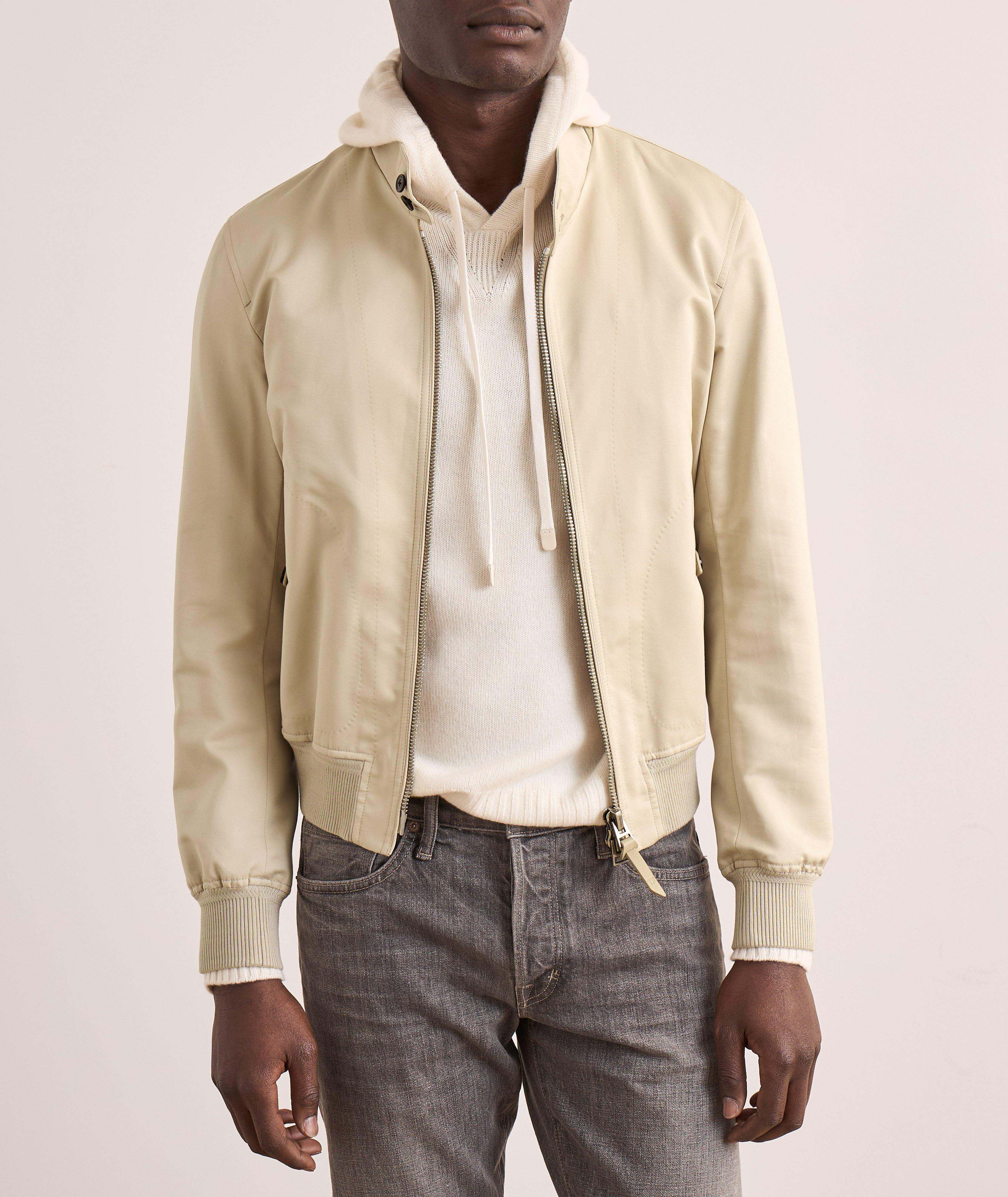 Blouson Harrington en coton et en soie image 1