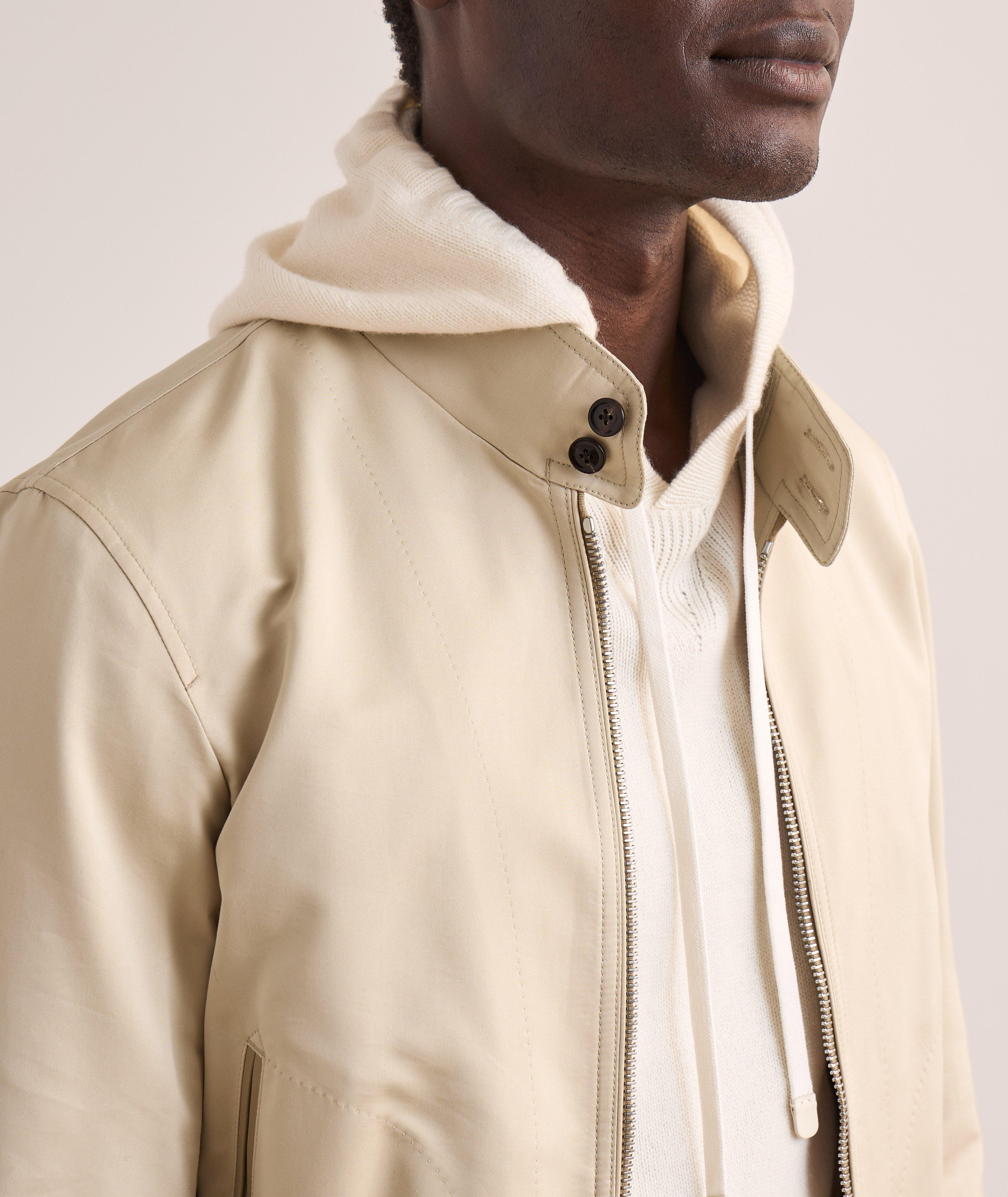 Blouson Harrington en coton et en soie image 3