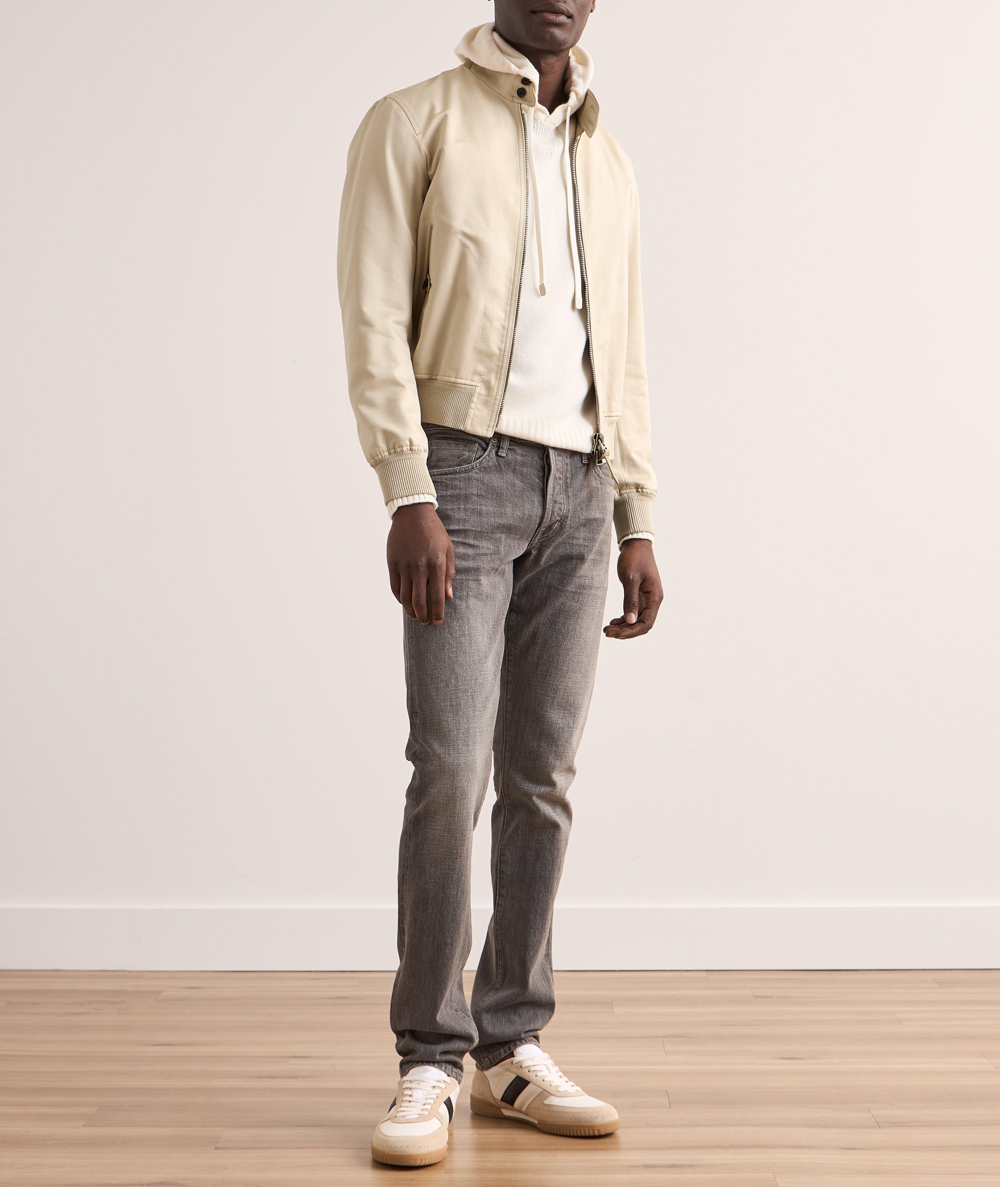 Blouson Harrington en coton et en soie image 5