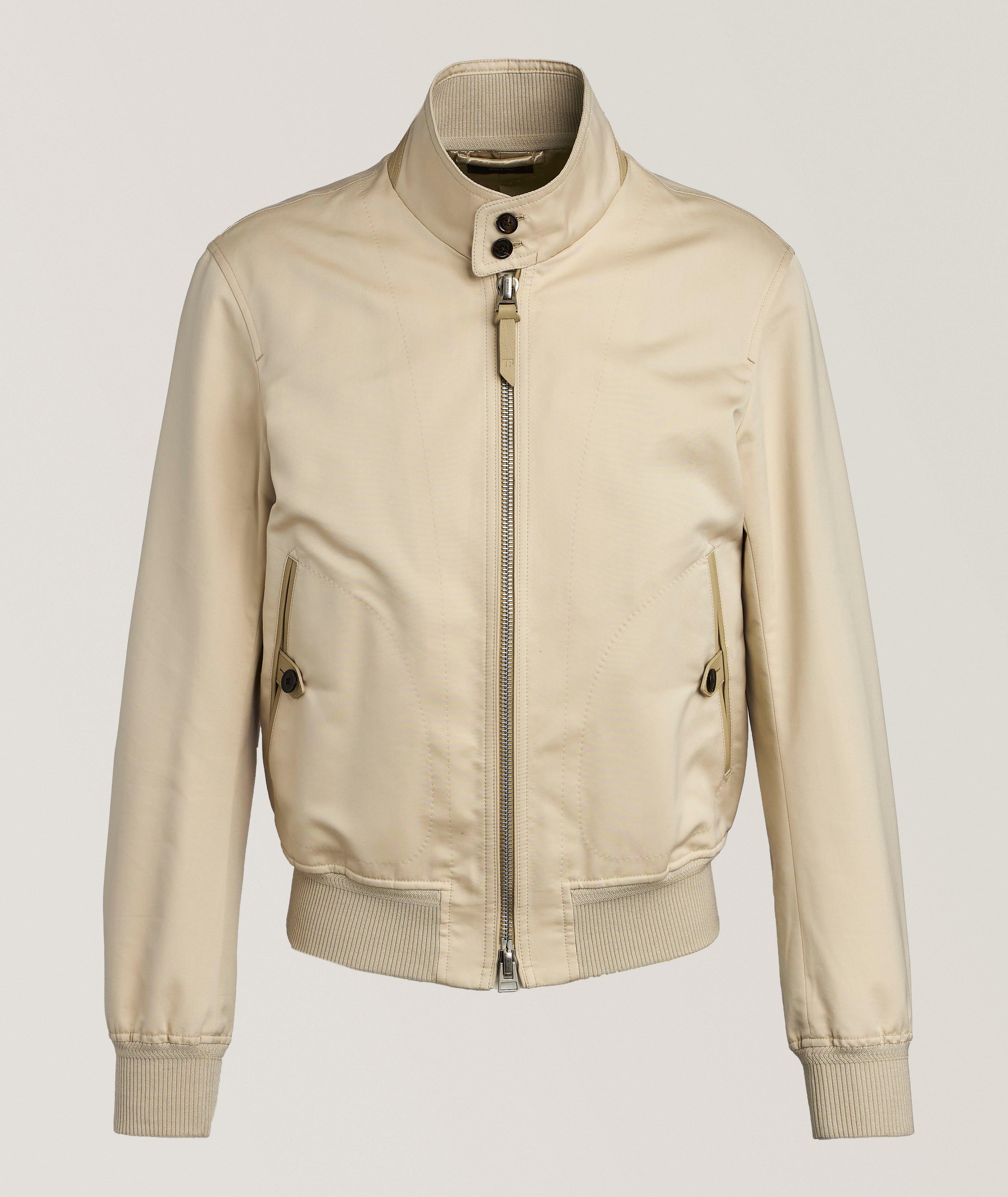 Blouson Harrington en coton et en soie image 0