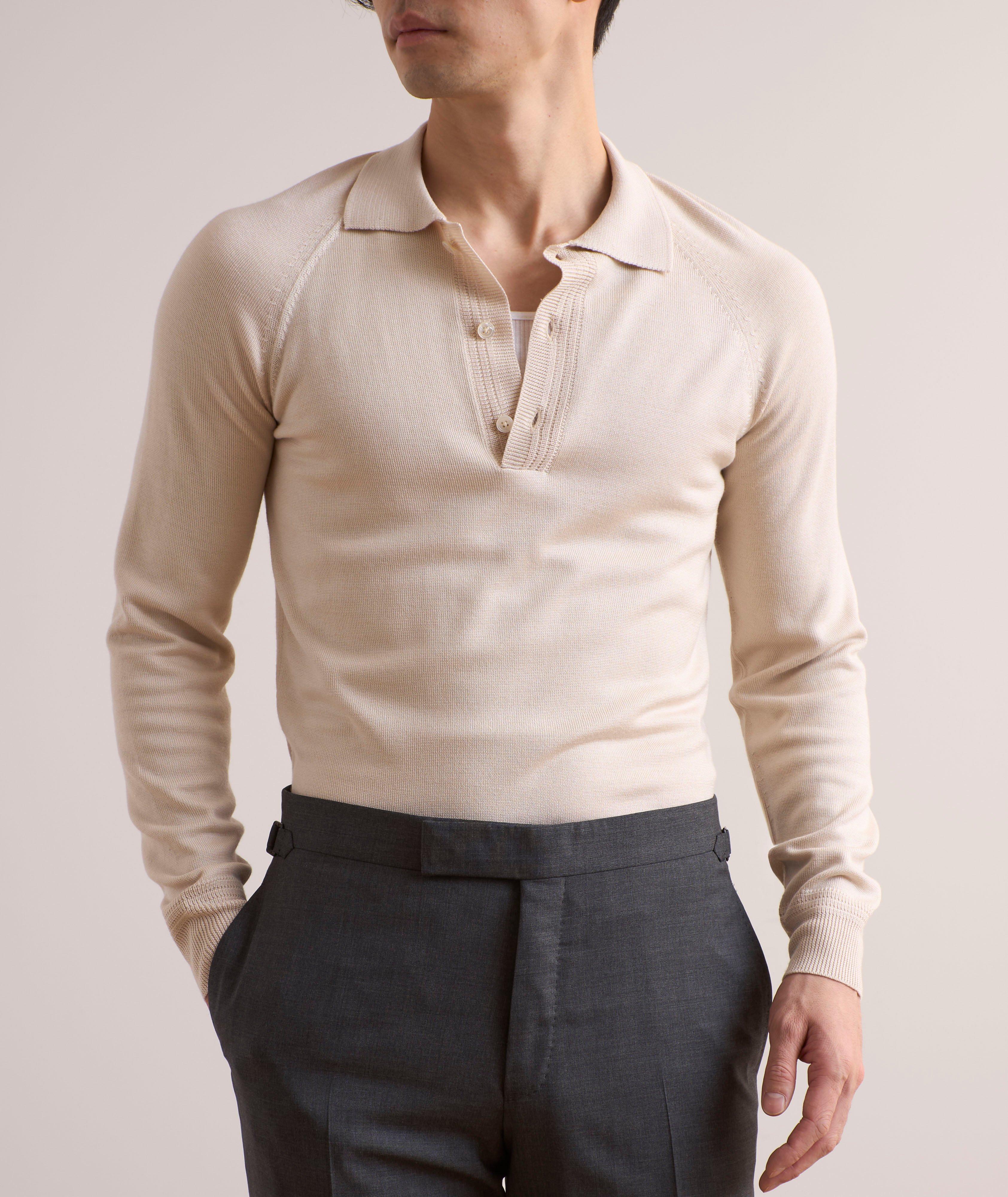 Wool-Silk Polo Sweater image 1