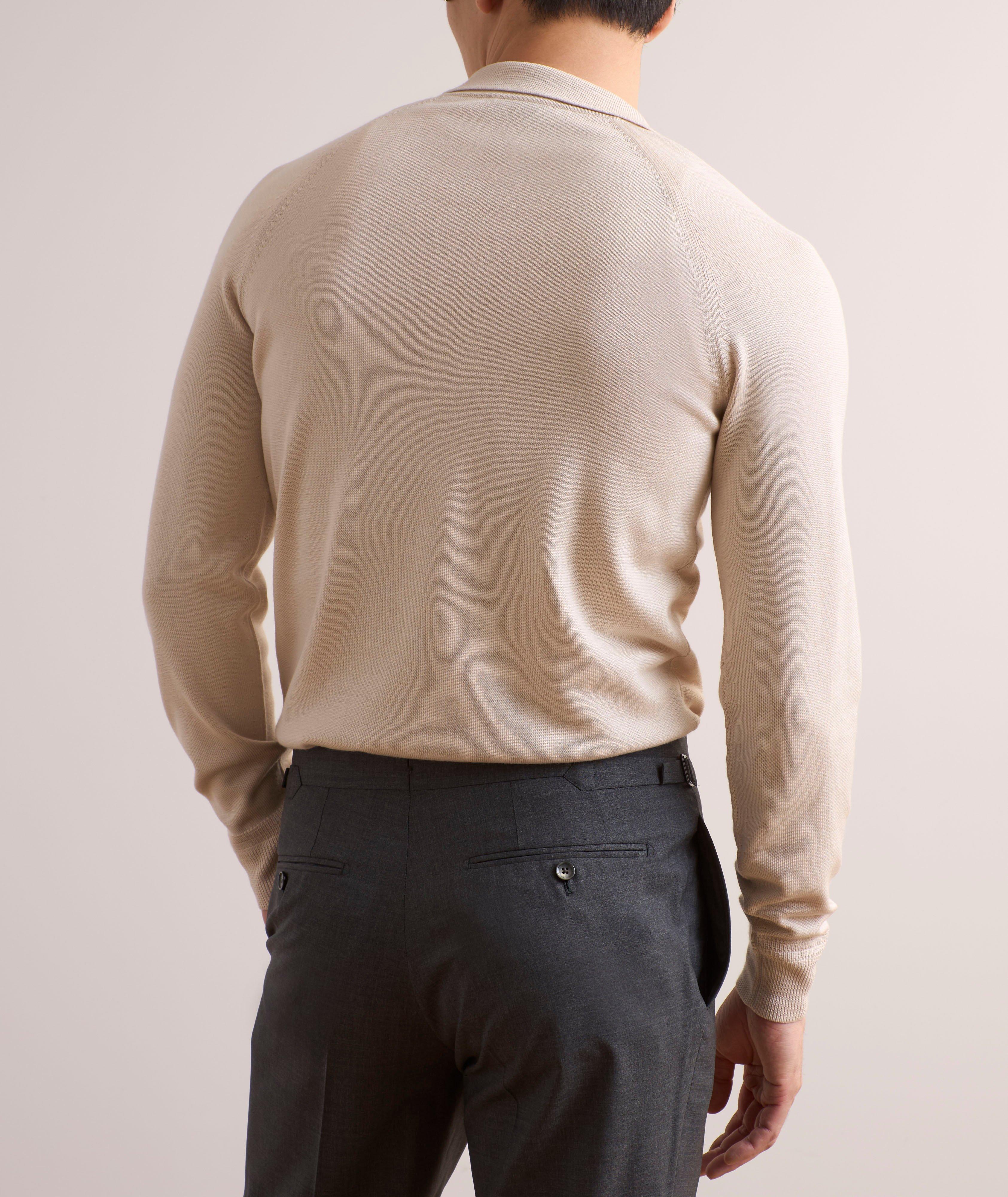 Wool-Silk Polo Sweater image 2