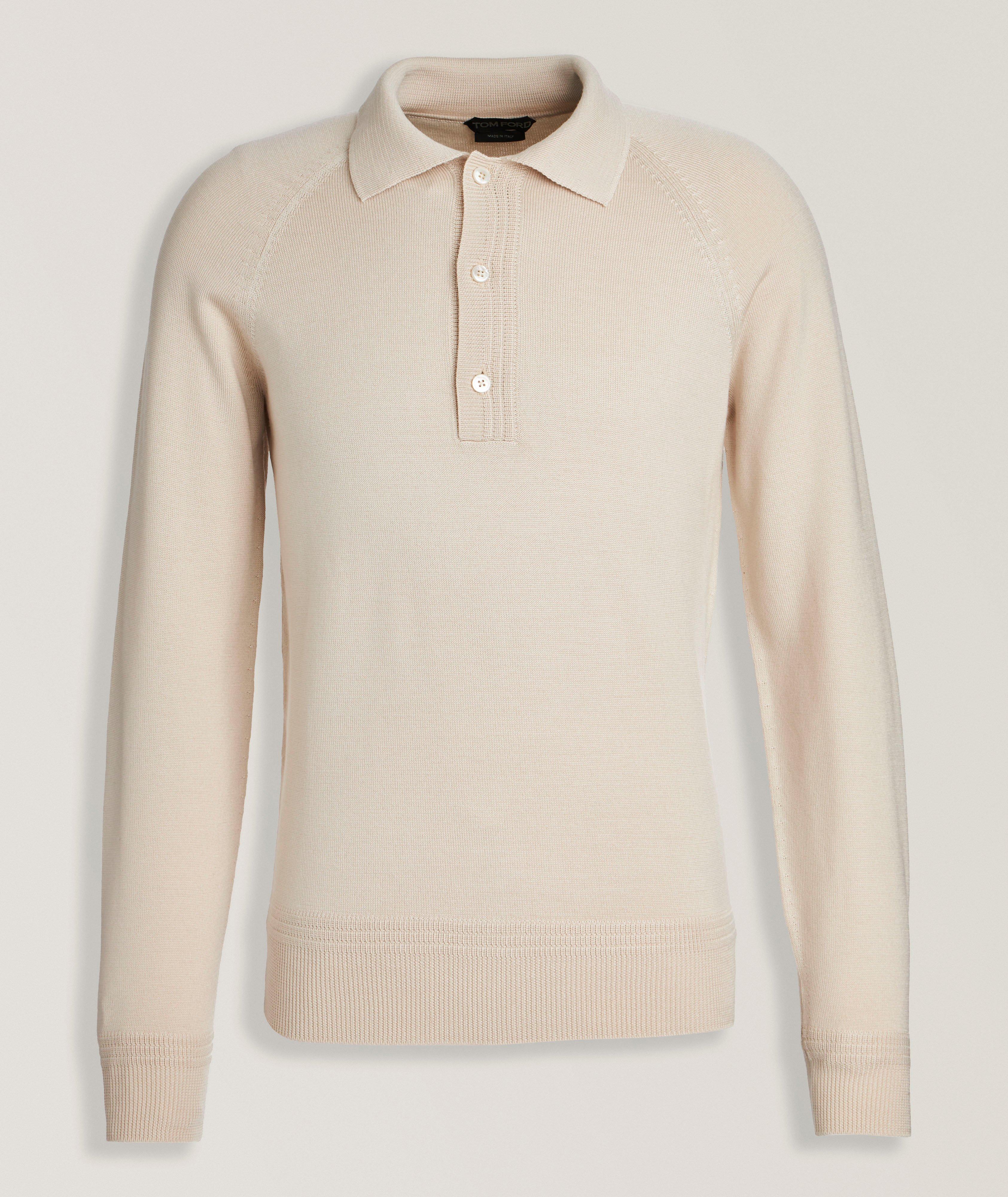 Wool-Silk Polo Sweater image 0