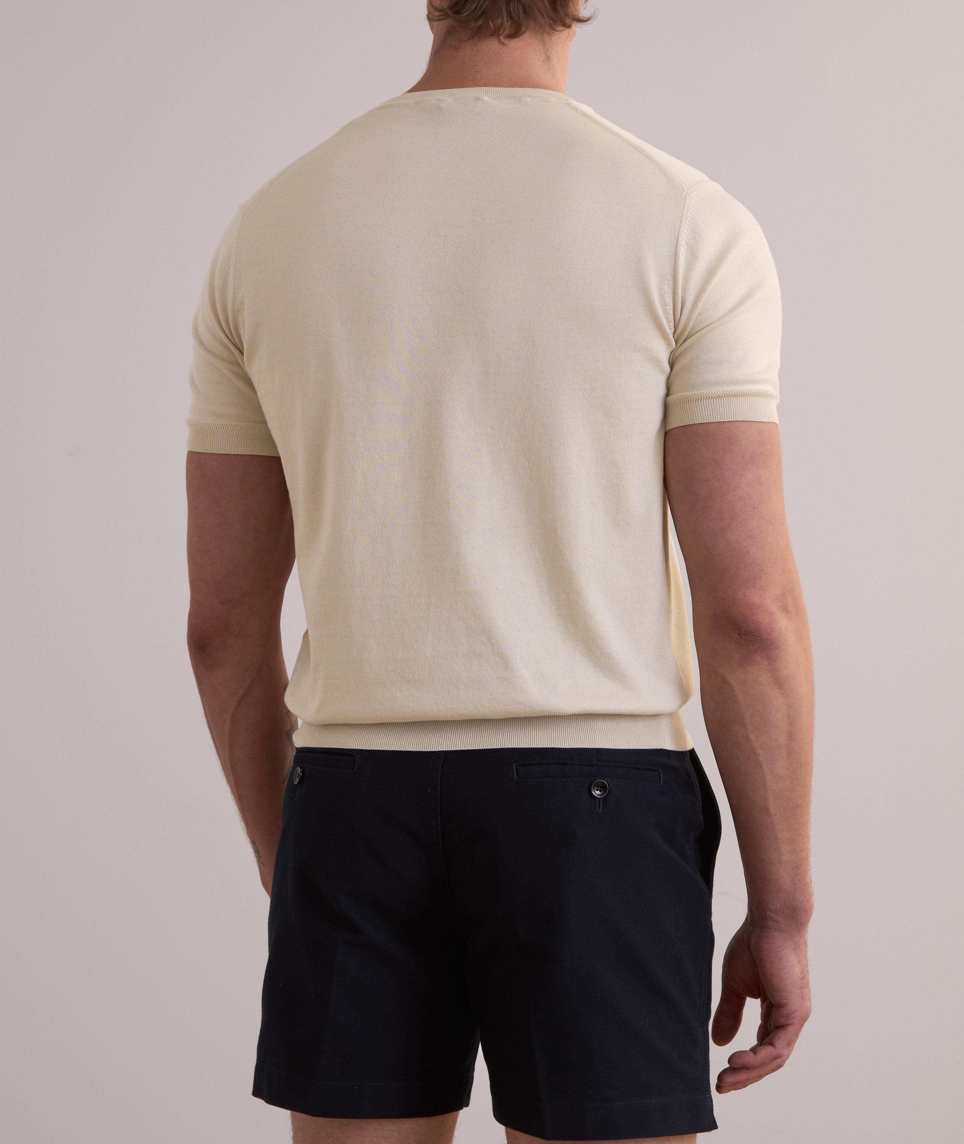 Pure Cotton Crewneck Knit T-Shirt image 2