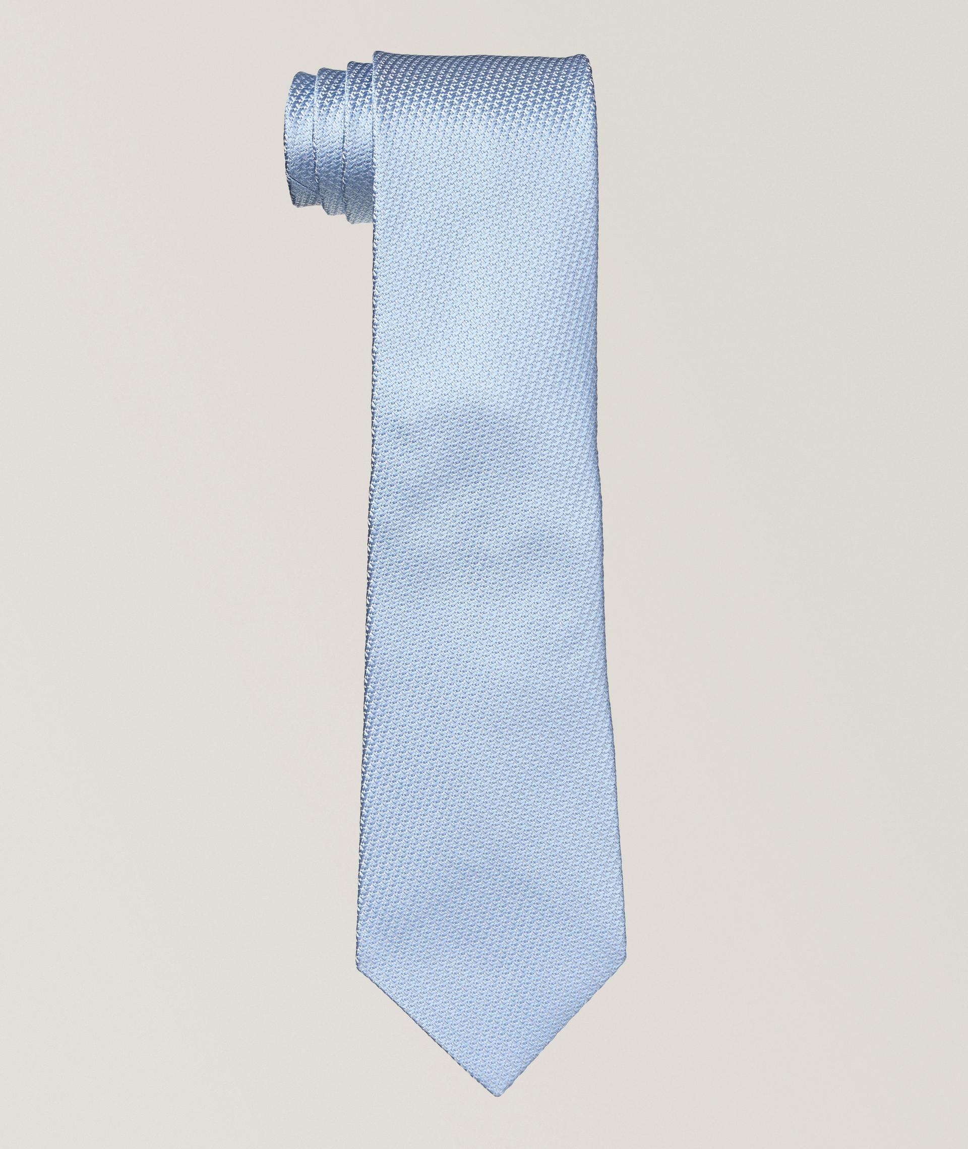 Diagonal Basket Weave Silk Tie  image 0