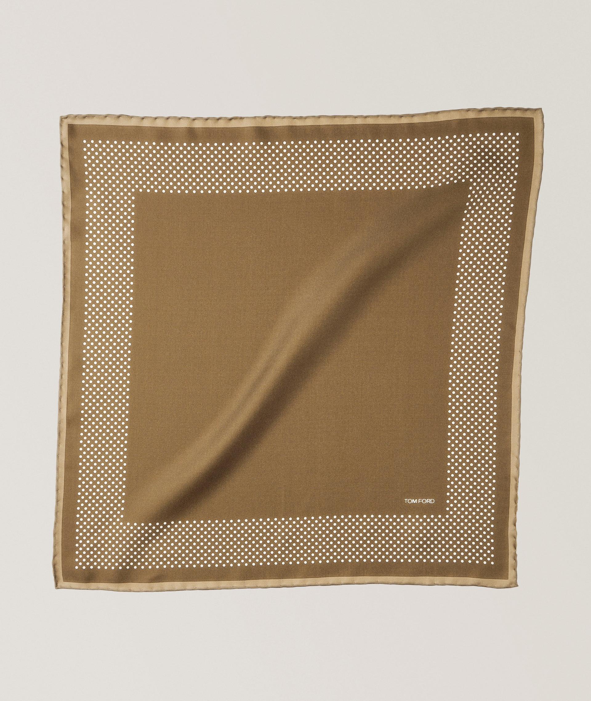 Polka Dot Frame Silk Pocket Square image 0