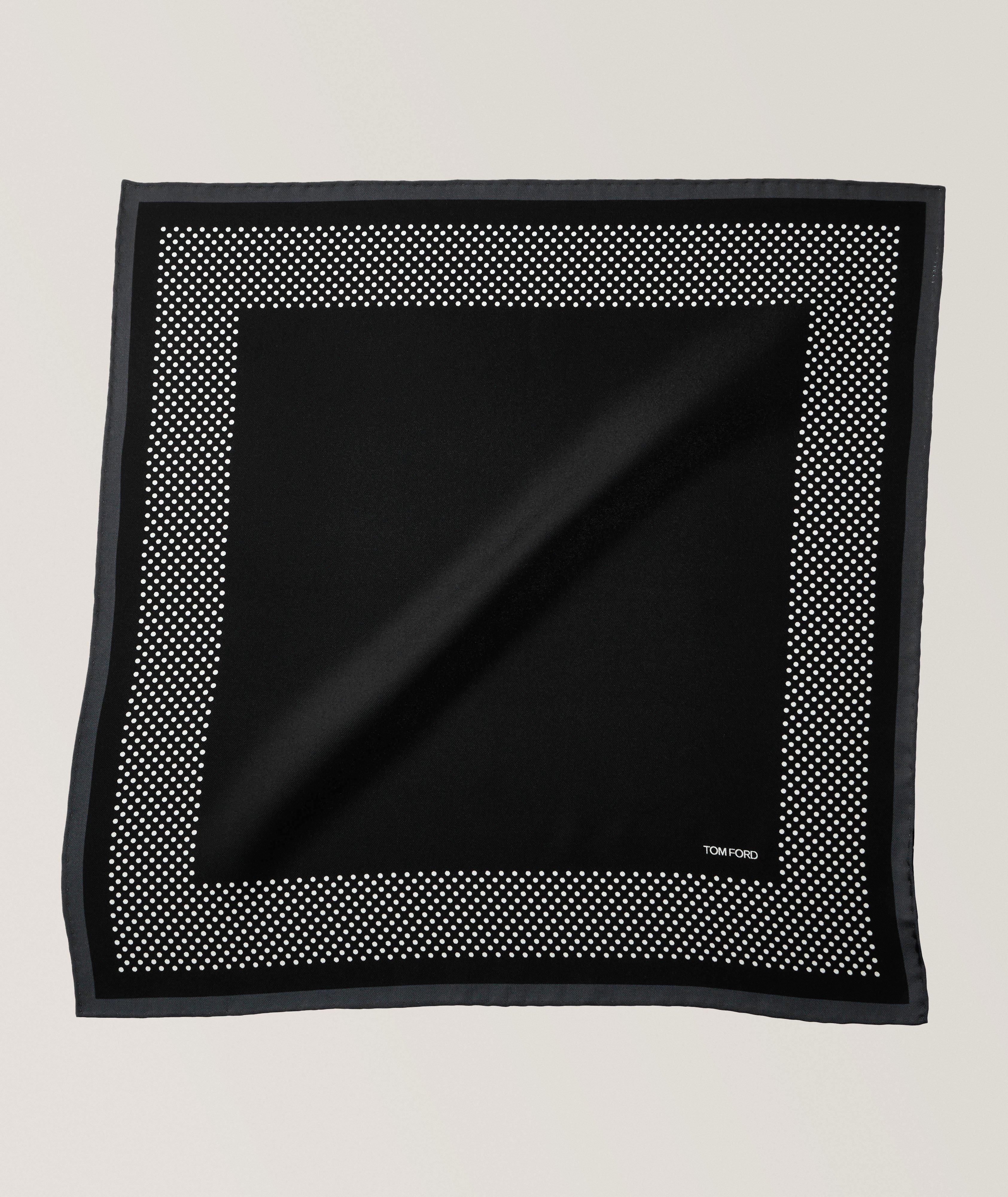 Polka Dot Frame Silk Pocket Square image 0