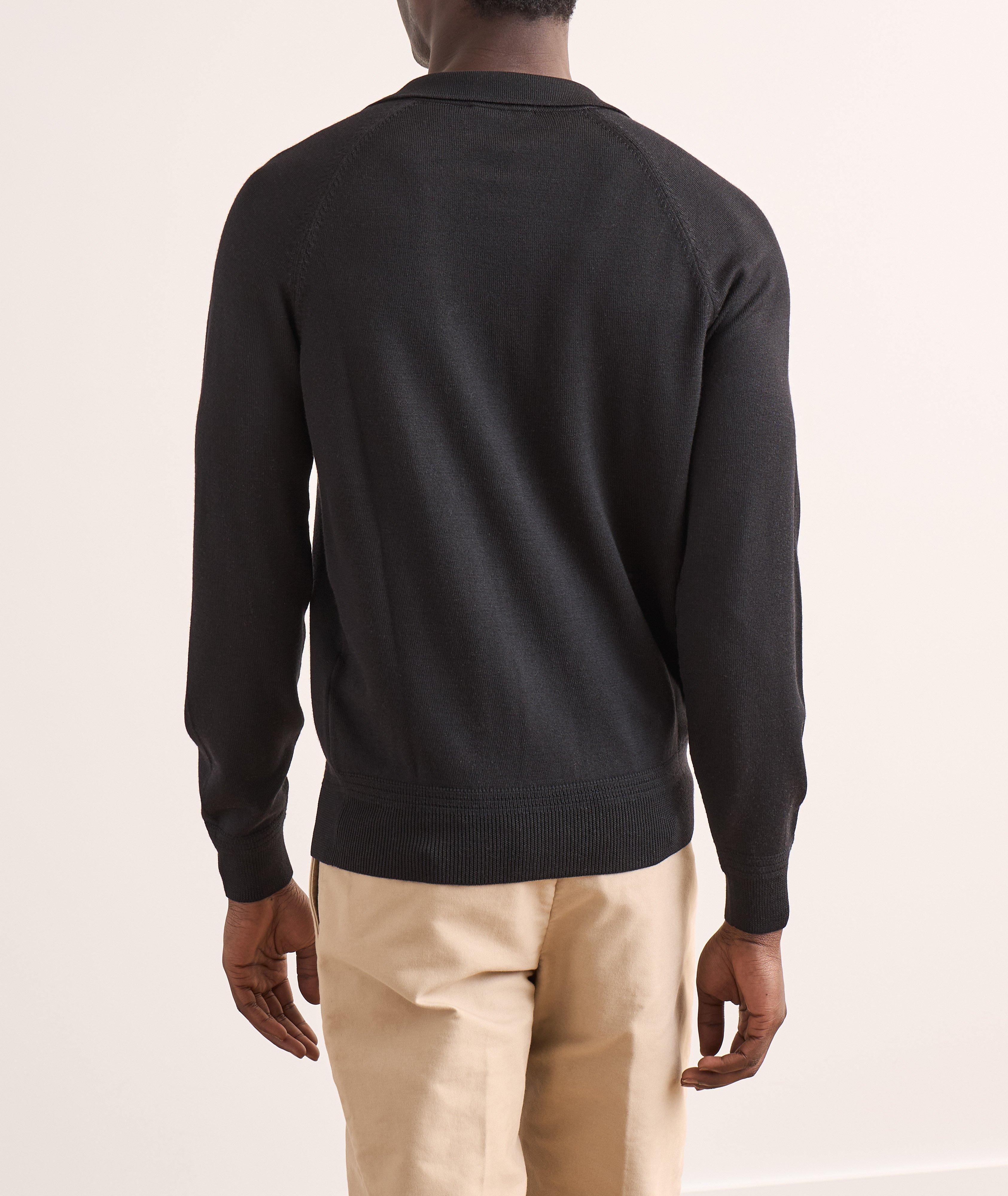 Wool-Silk Polo Sweater image 2