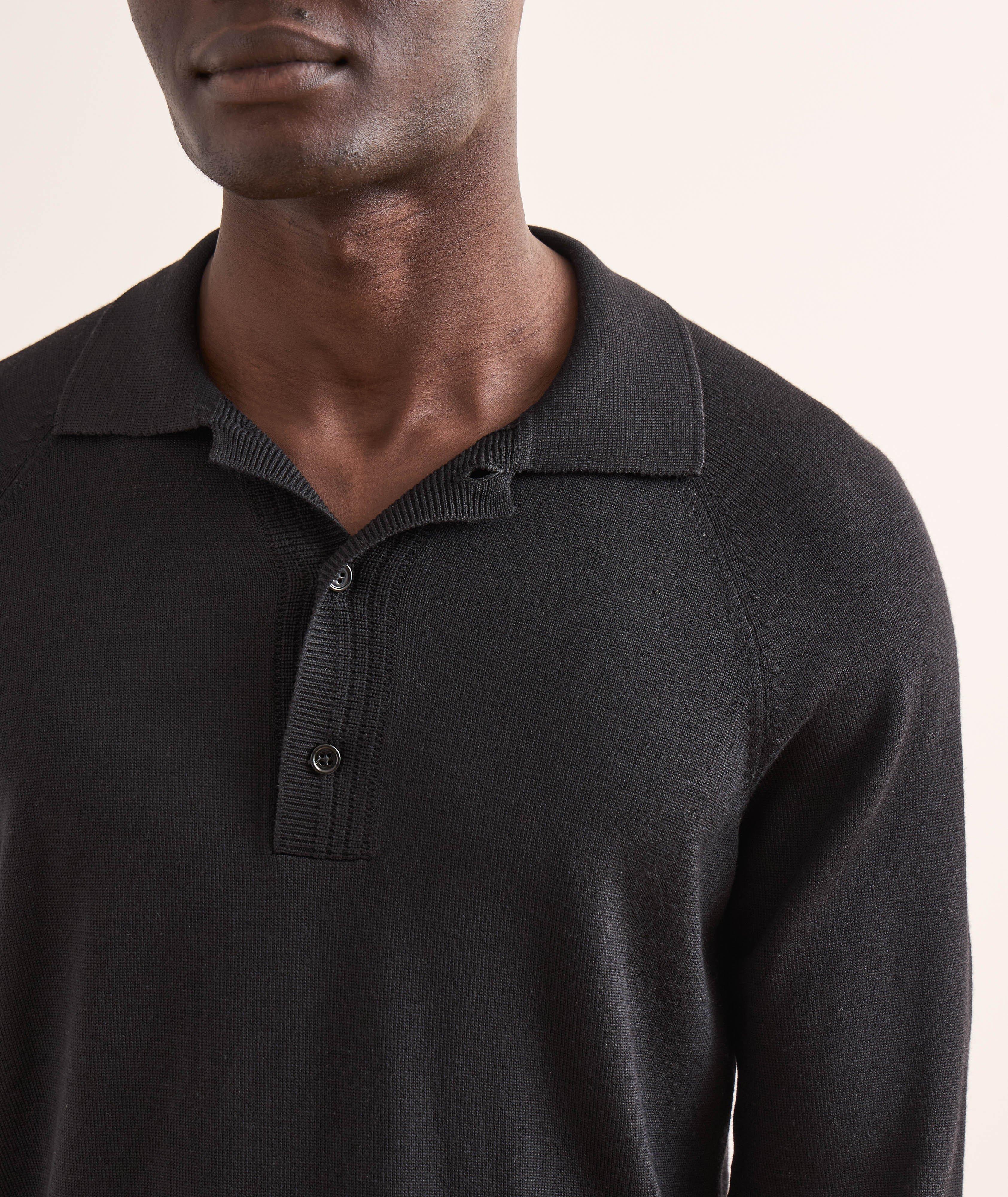 Wool-Silk Polo Sweater image 3