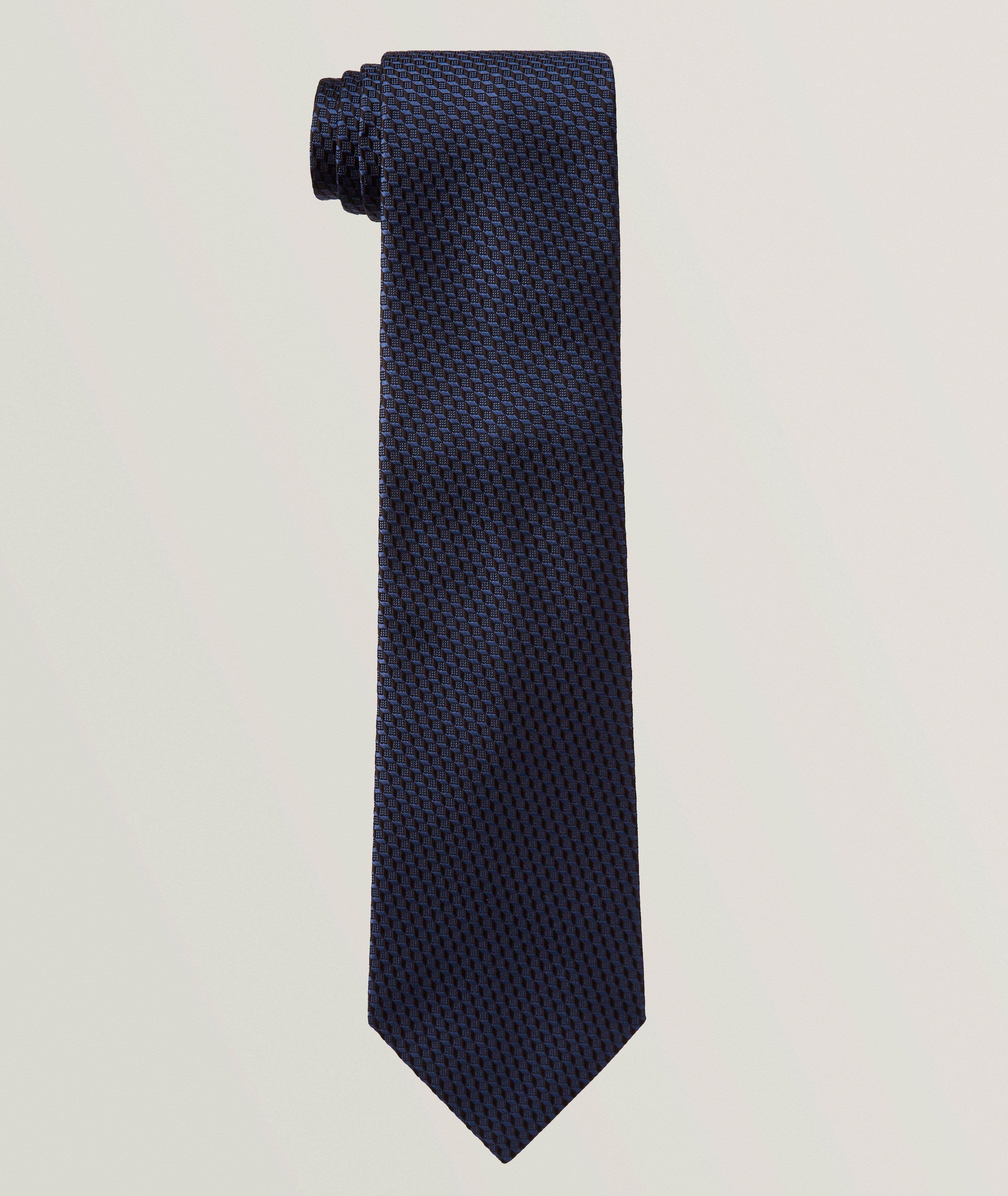 Neat Geometric Silk Tie  image 0