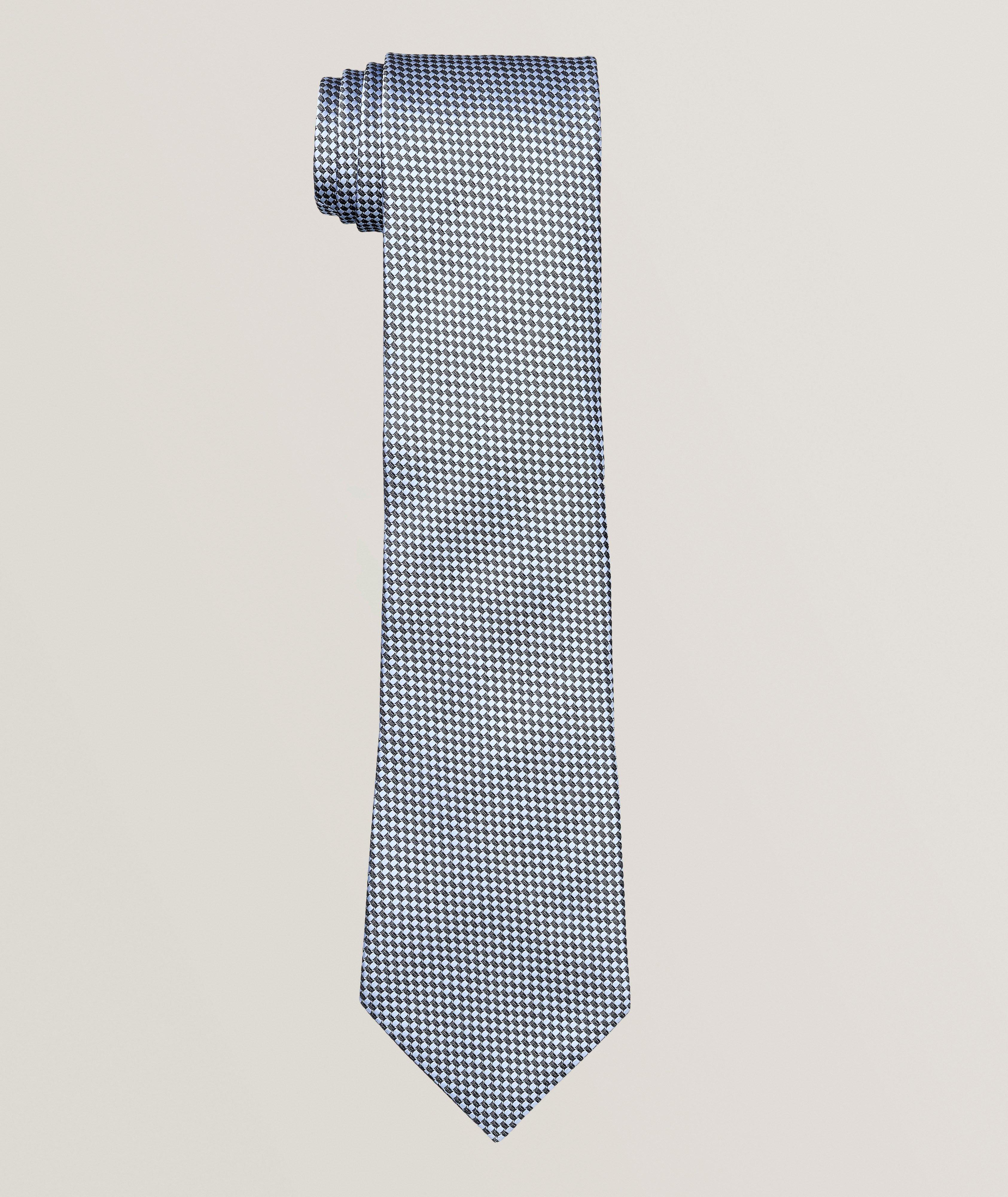 Neat Print Silk Tie image 0