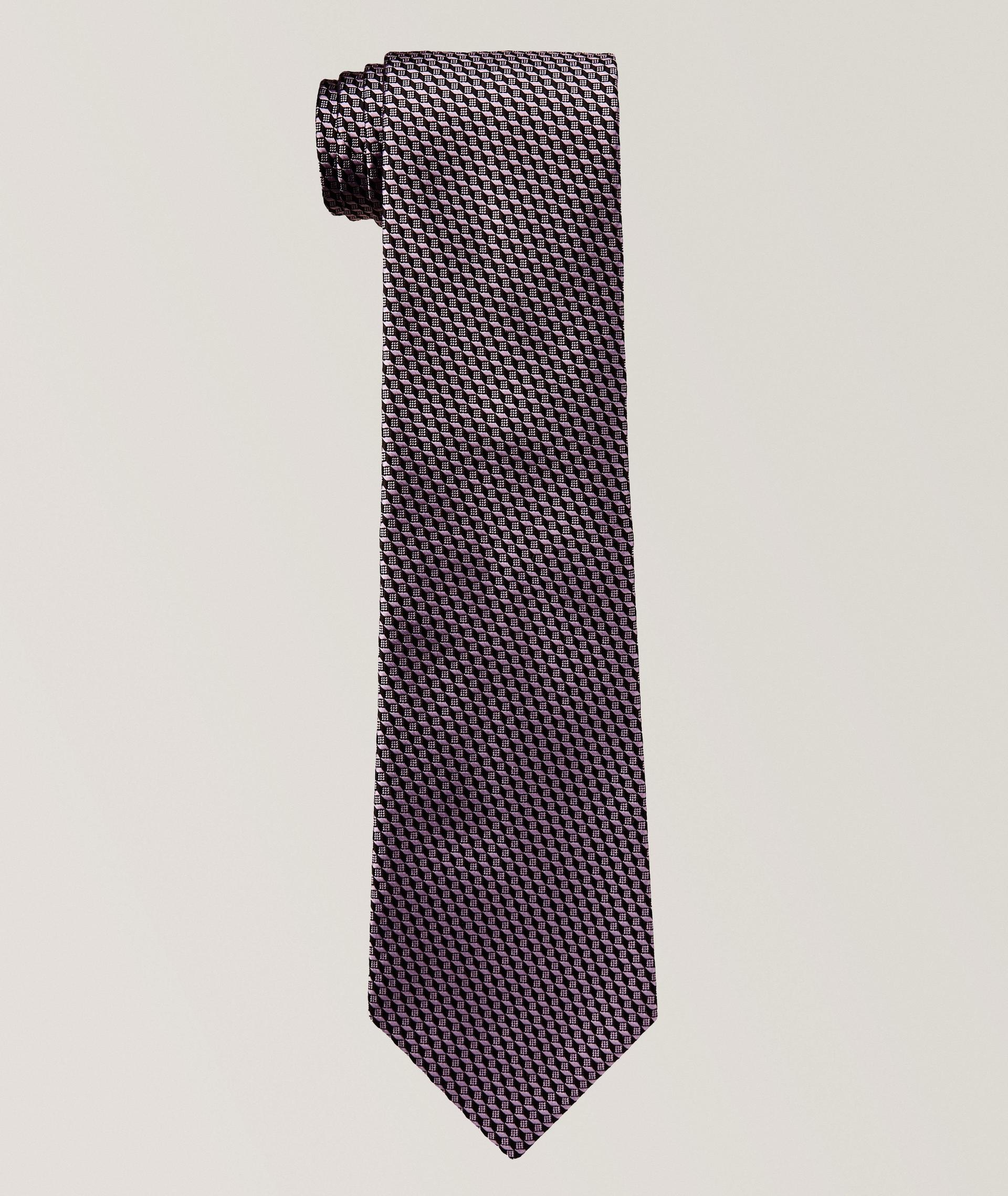 Neat Geometric Silk Tie  image 0