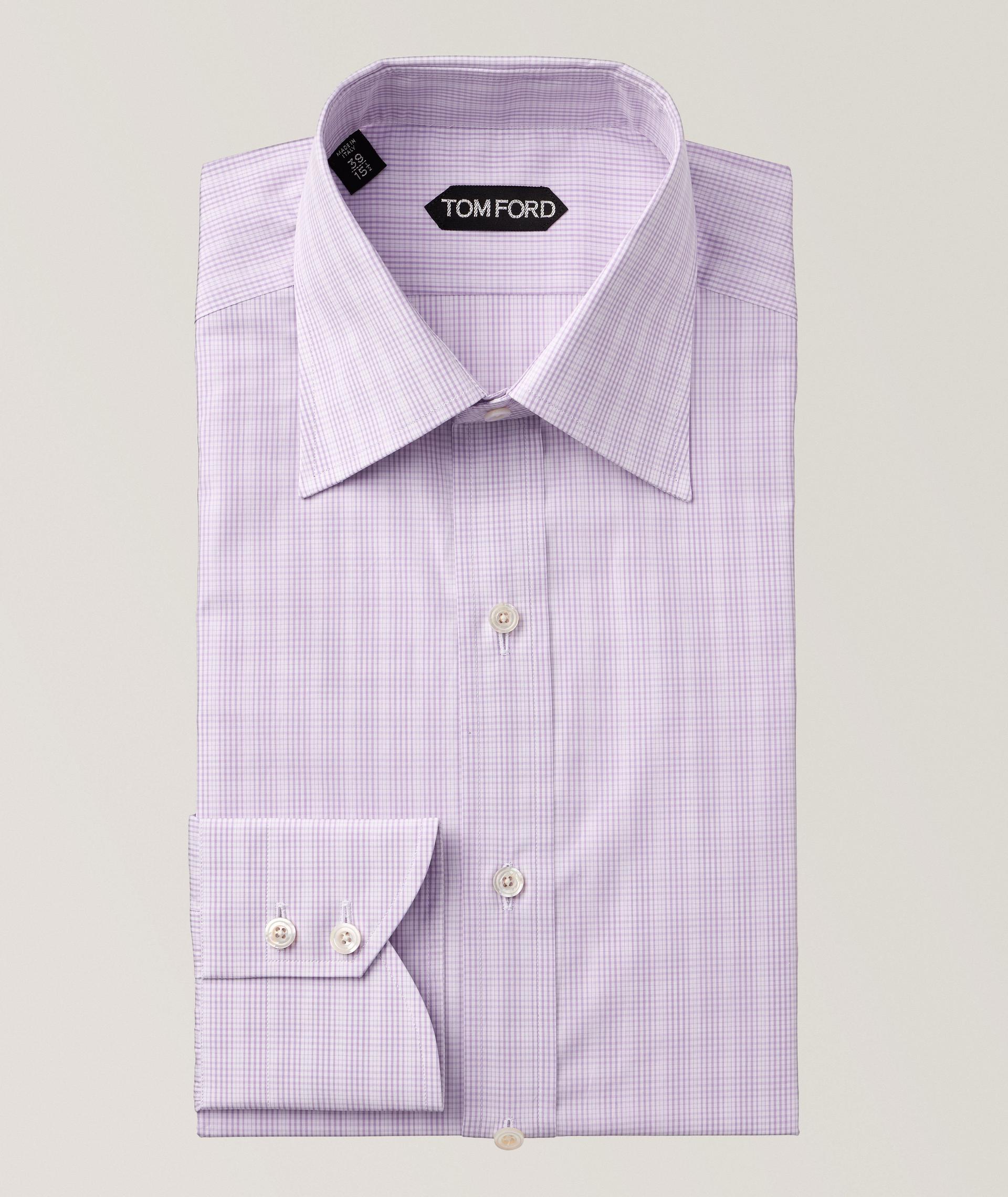 Chemise habillée à motif quadrillé de coupe amincie image 0