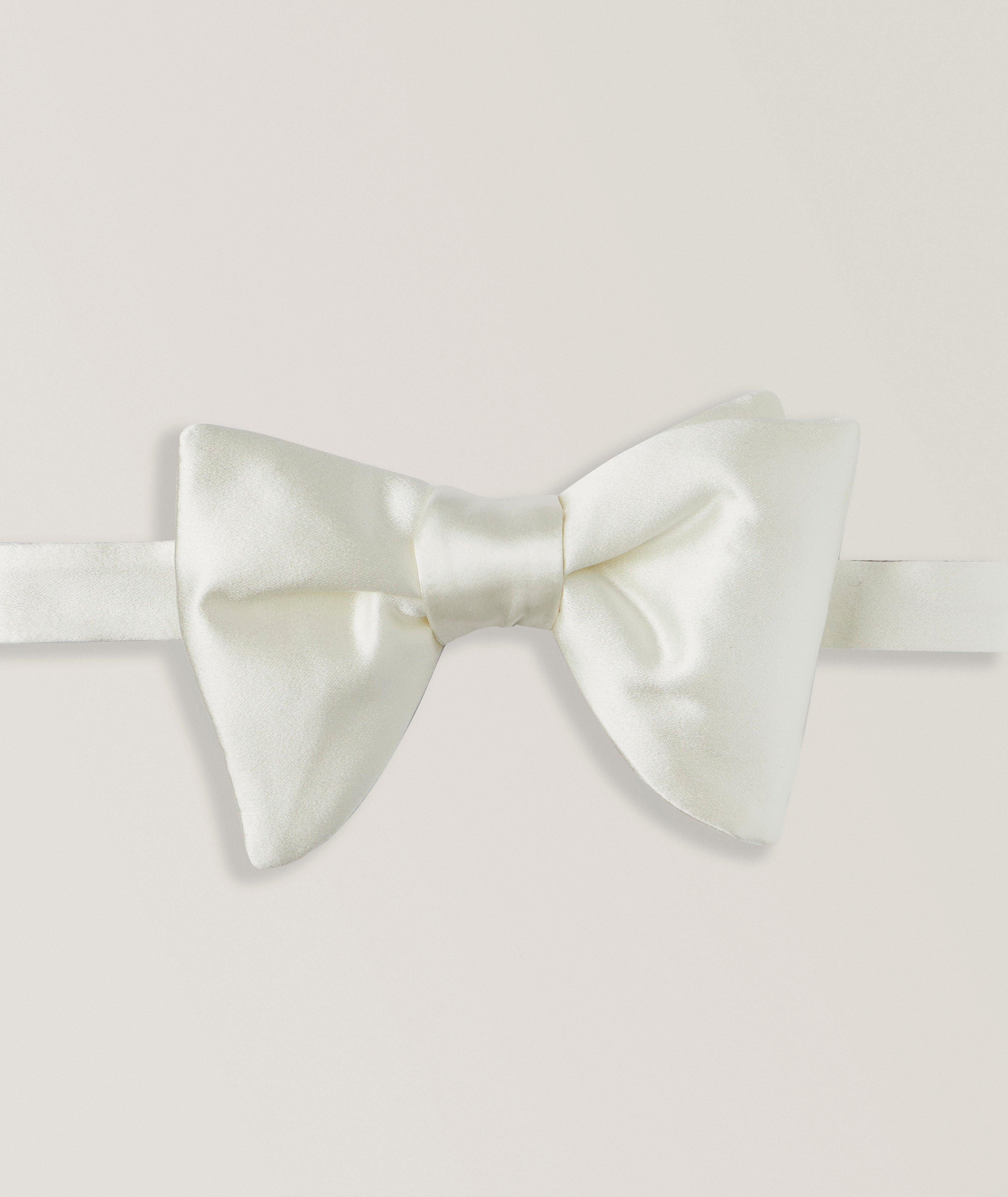 Large Satin Pre-Tied Bow Tie image 0