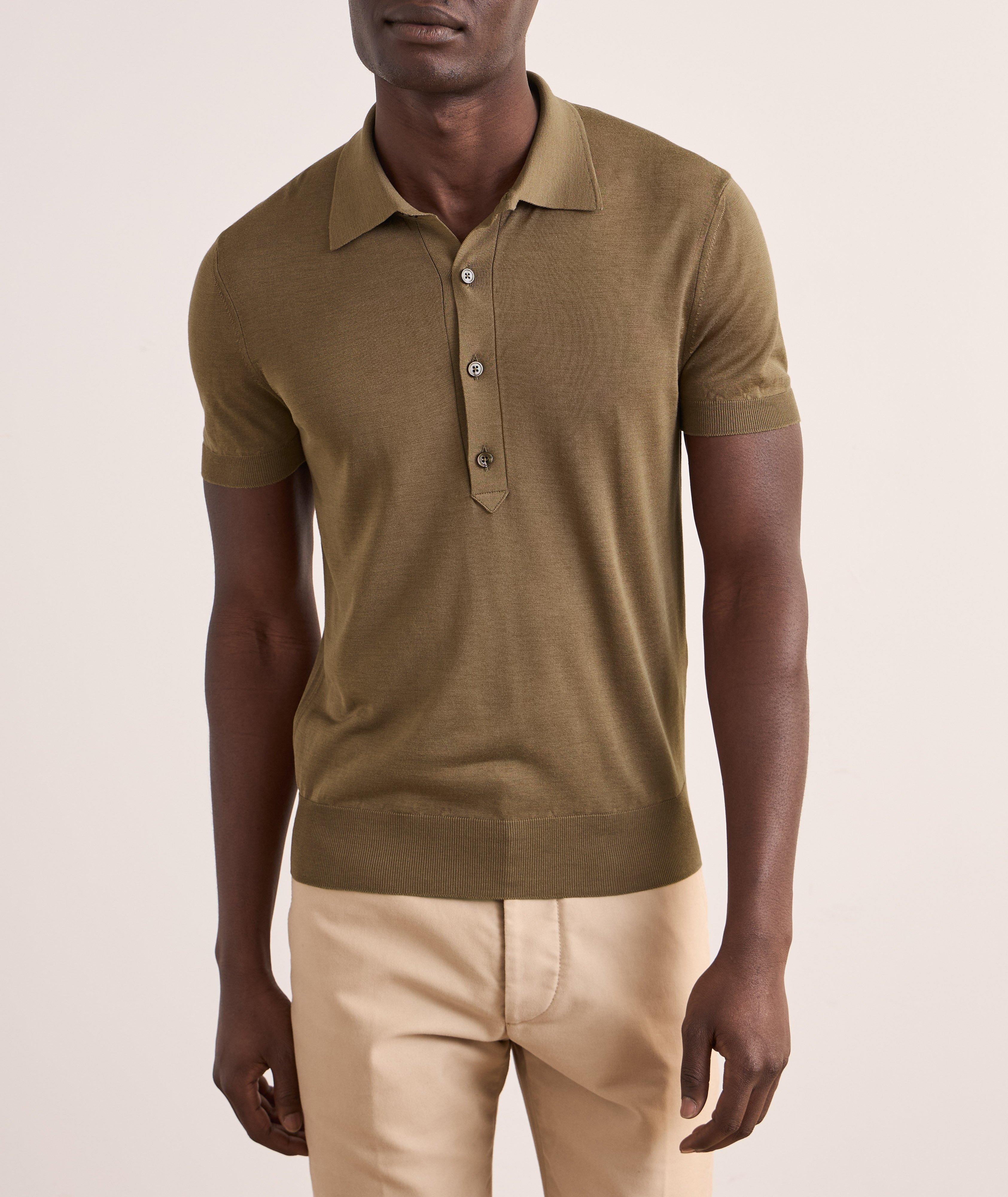 Silk-Viscose Knit Polo image 1