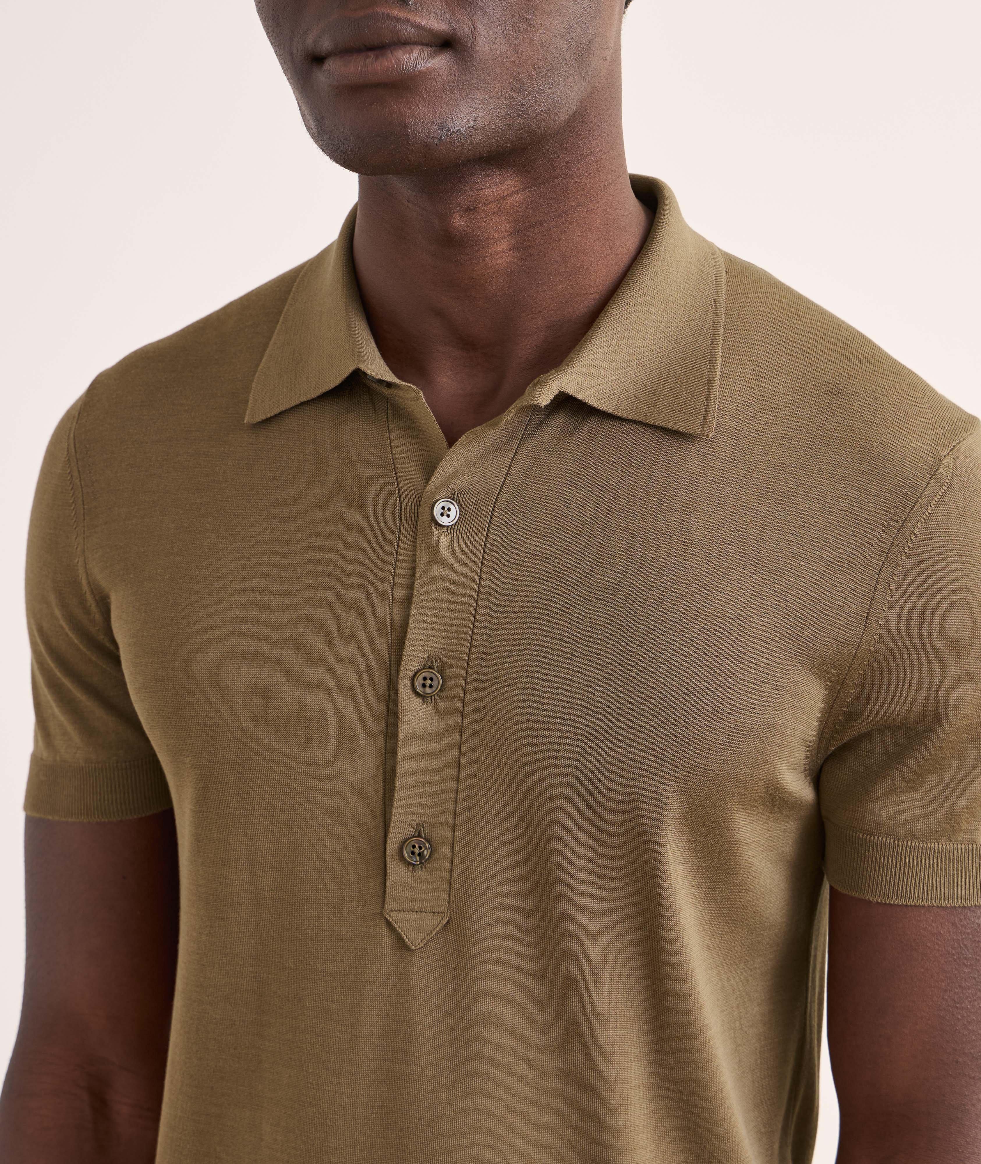 Silk-Viscose Knit Polo image 3