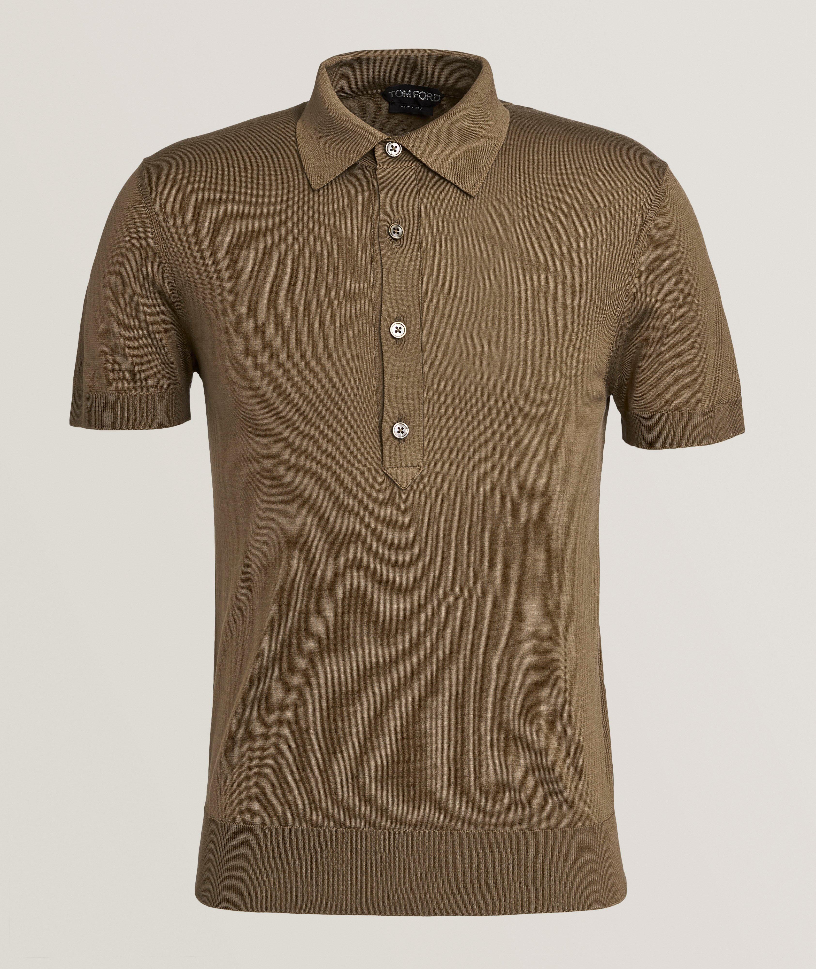 Silk-Viscose Knit Polo image 0