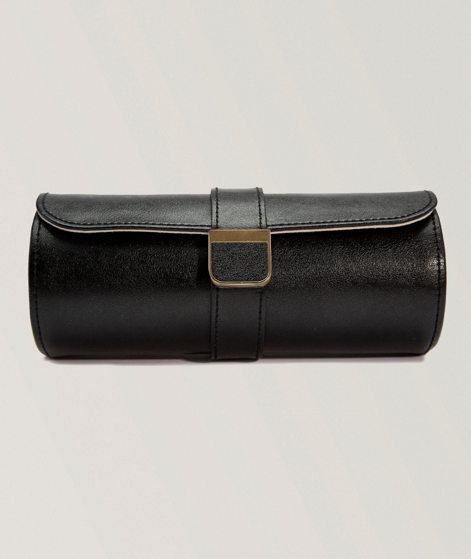 Wolf 1834 Palermo Double Watch Roll with Jewelry Pouch
