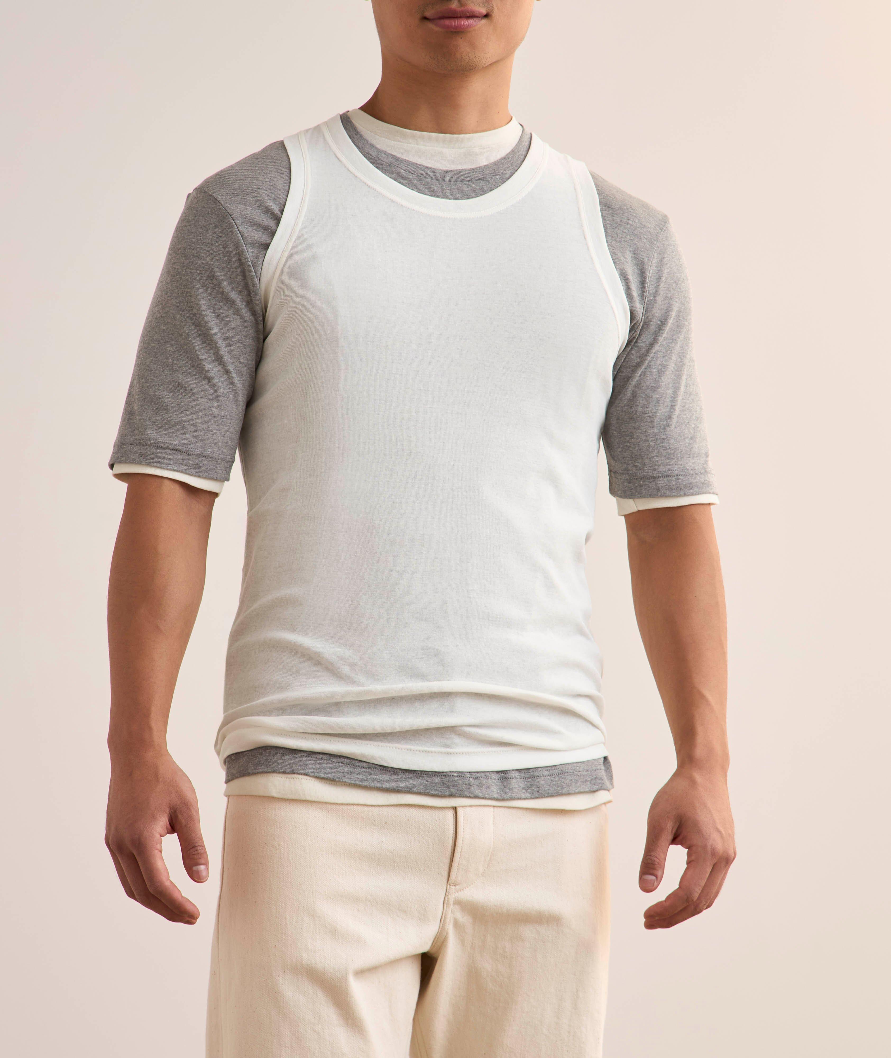 T-shirt en coton à trois épaisseurs image 5