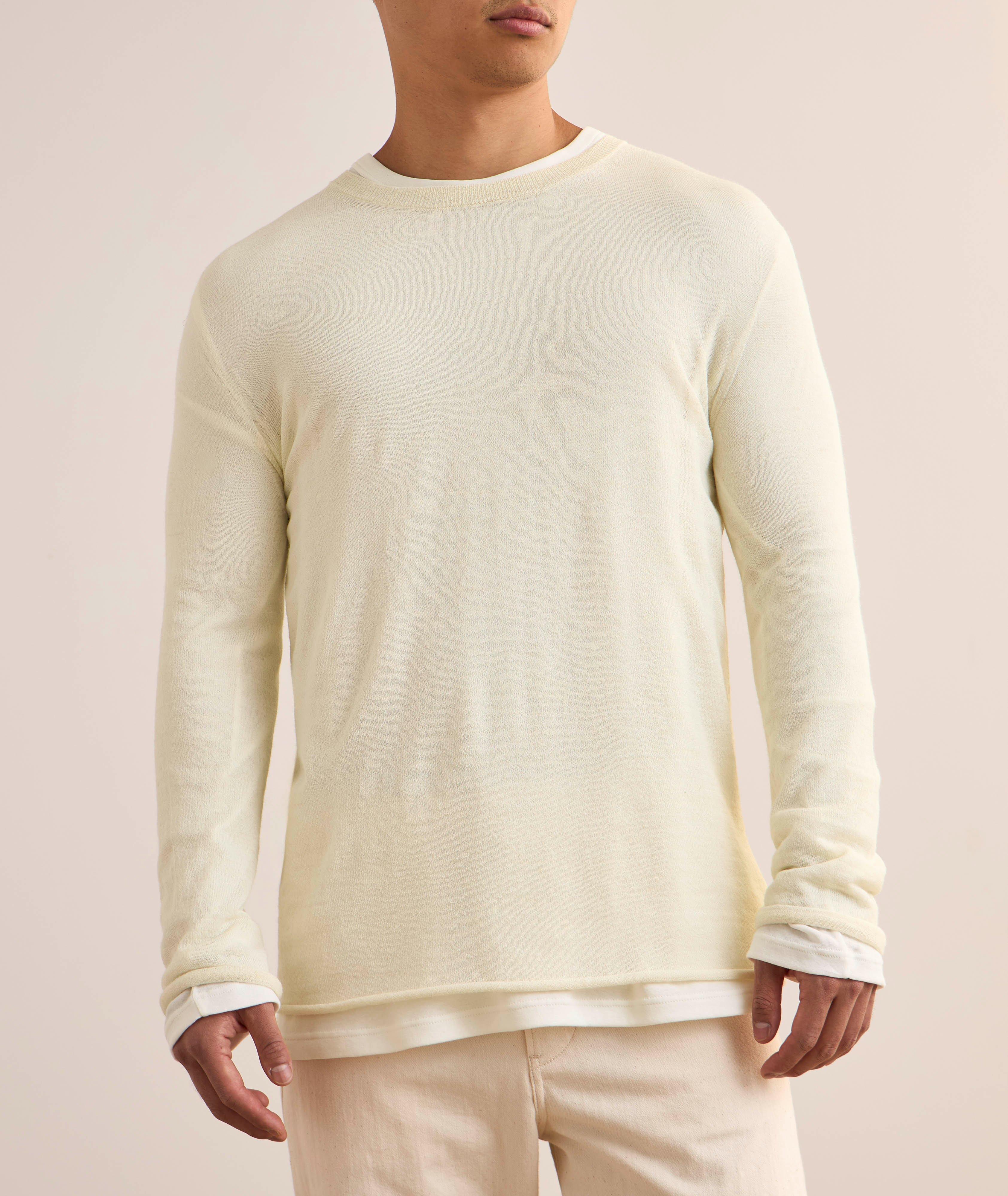 Double-Layer See-Through Logo Sweater image 1