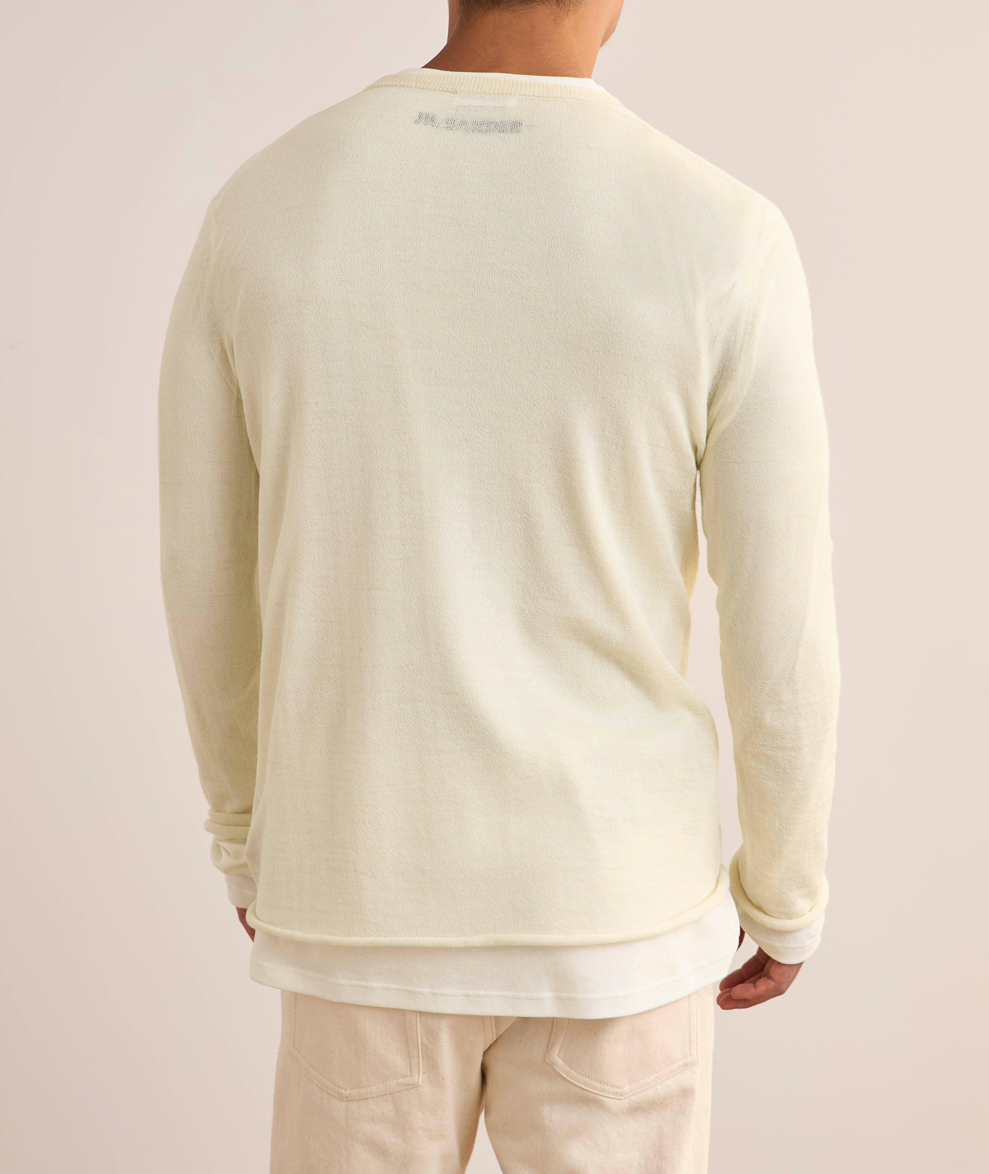 Double-Layer See-Through Logo Sweater image 2