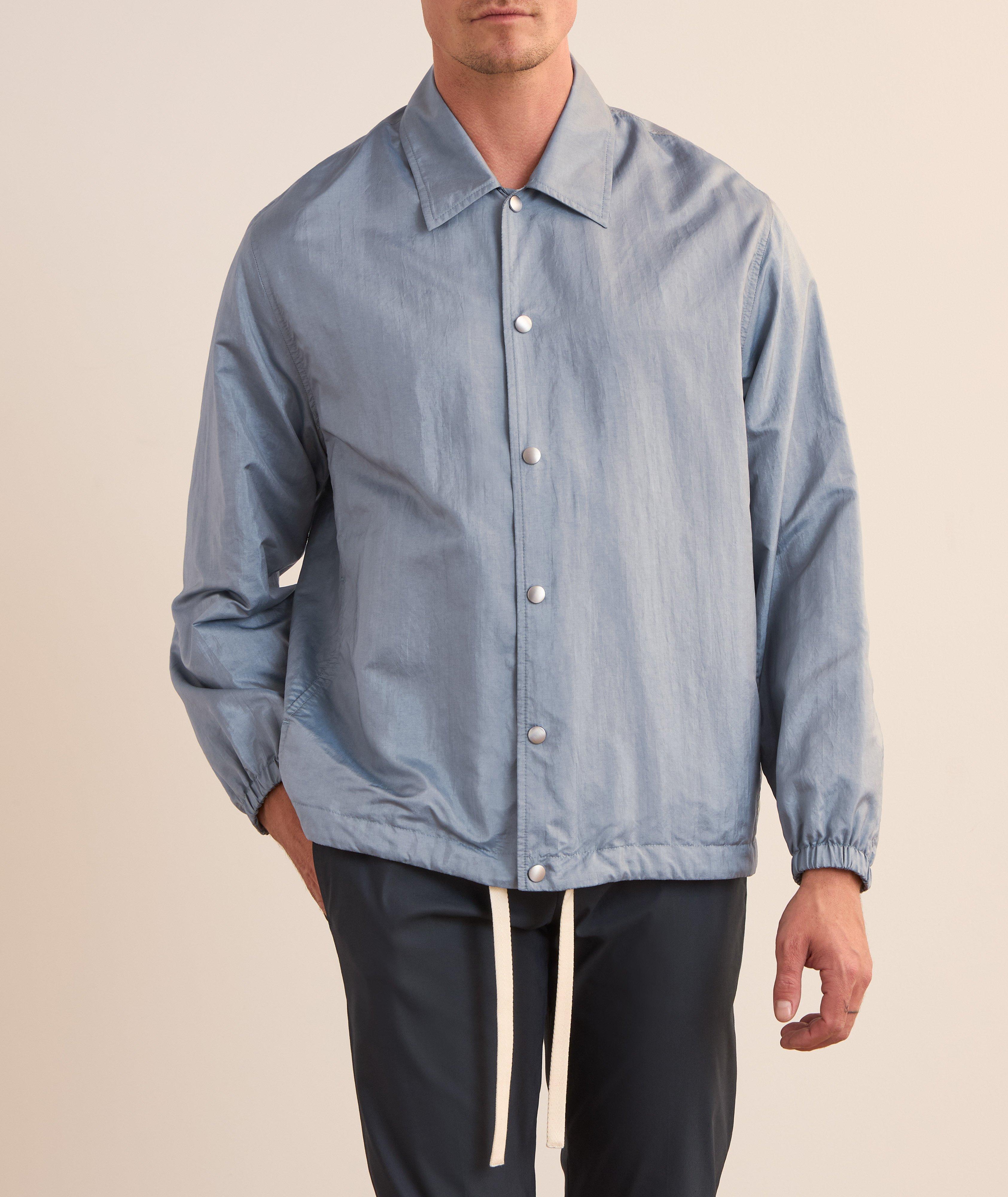 Veste-chemise en mélange de soie image 1