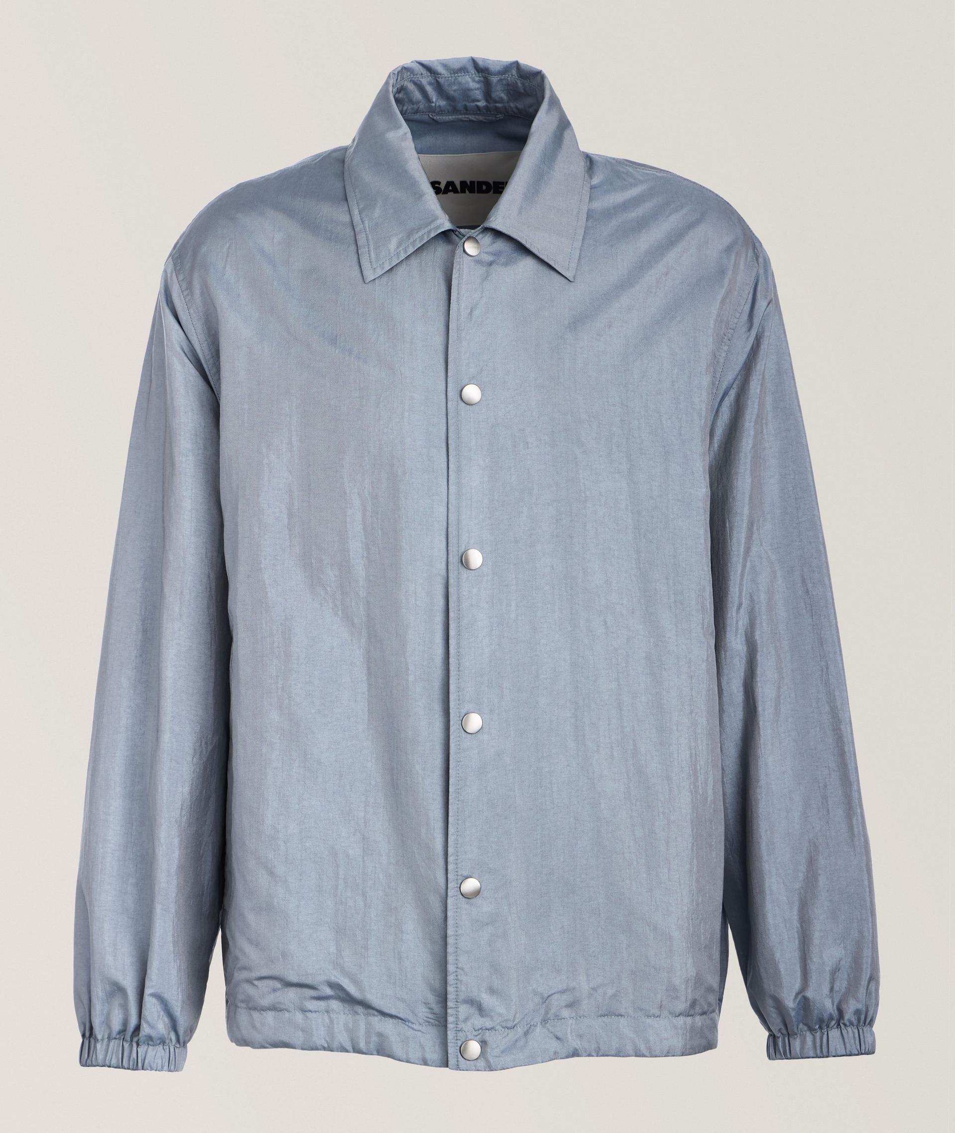 Veste-chemise en mélange de soie image 0