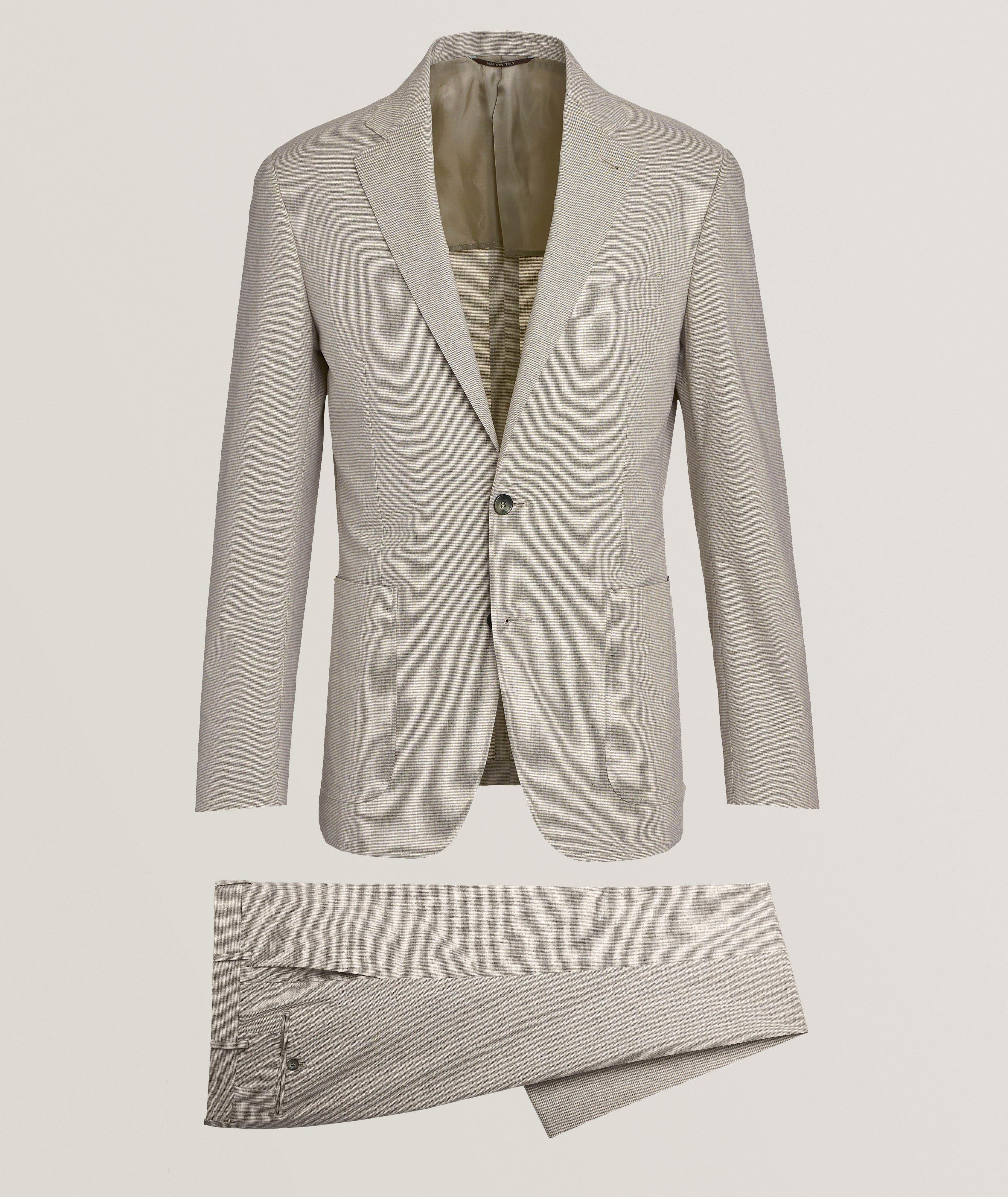 Kei Micro-Houndstooth Cotton-Blend Suit image 0