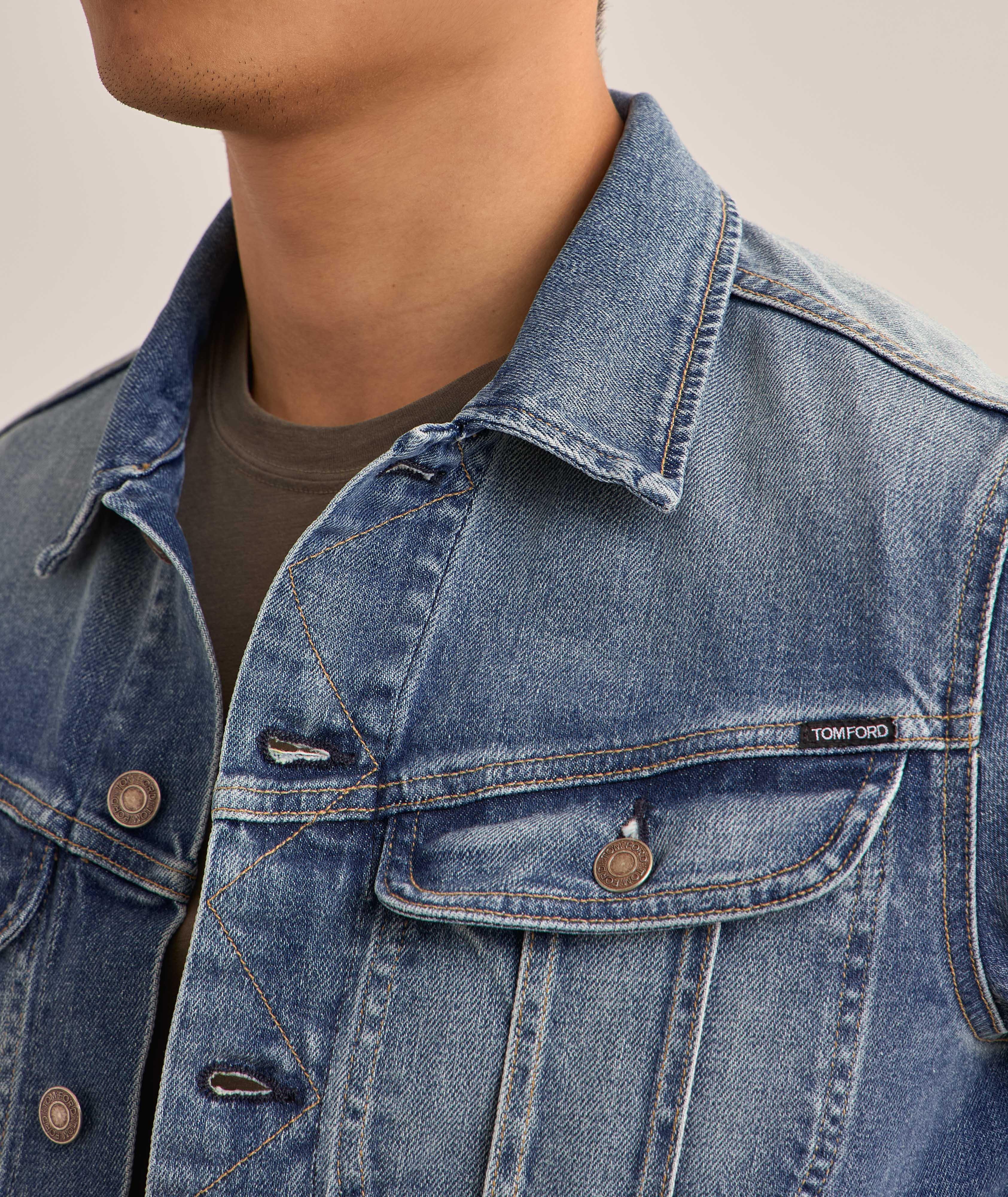 Blouson en denim liséré image 3