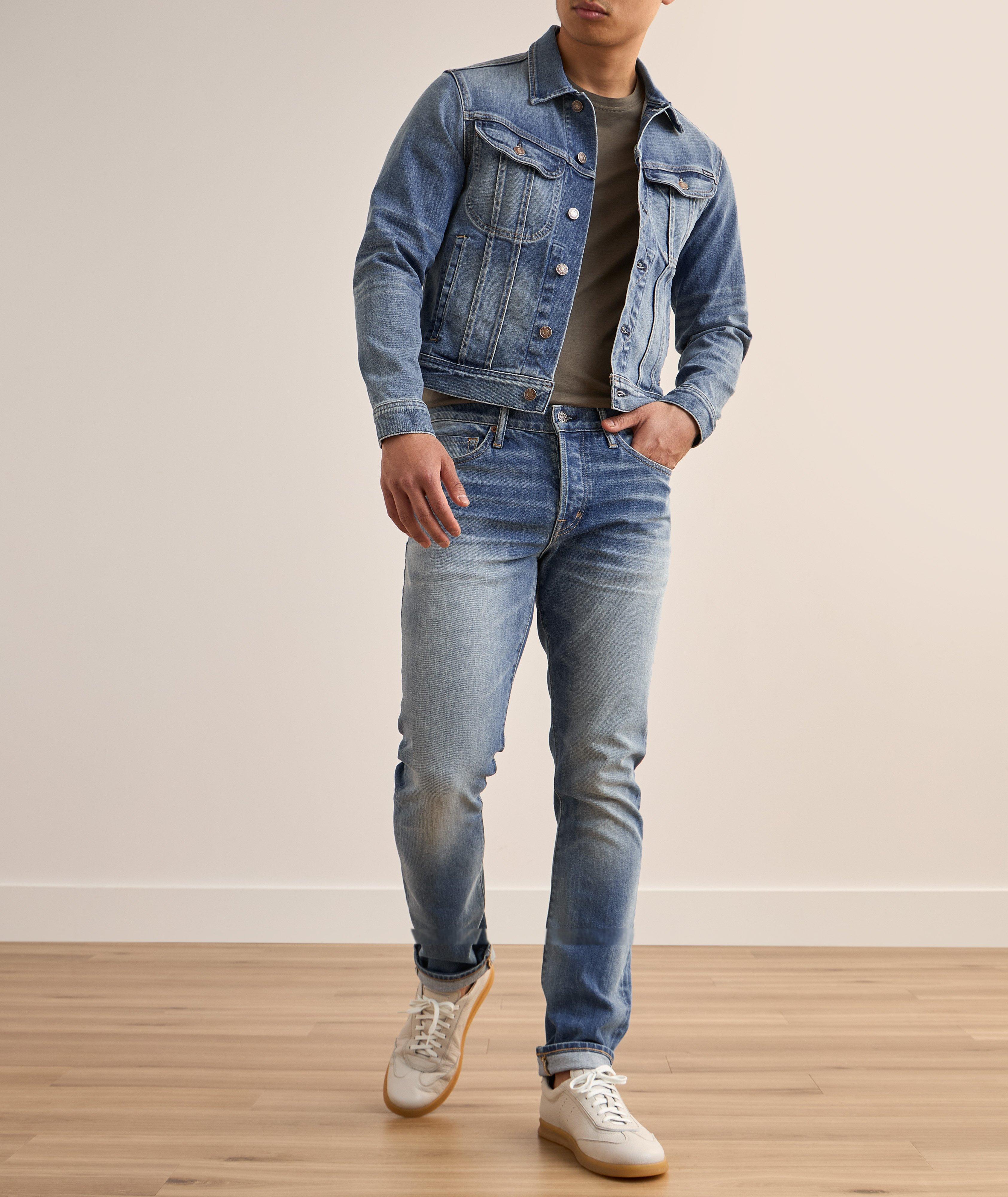 Blouson en denim liséré image 6