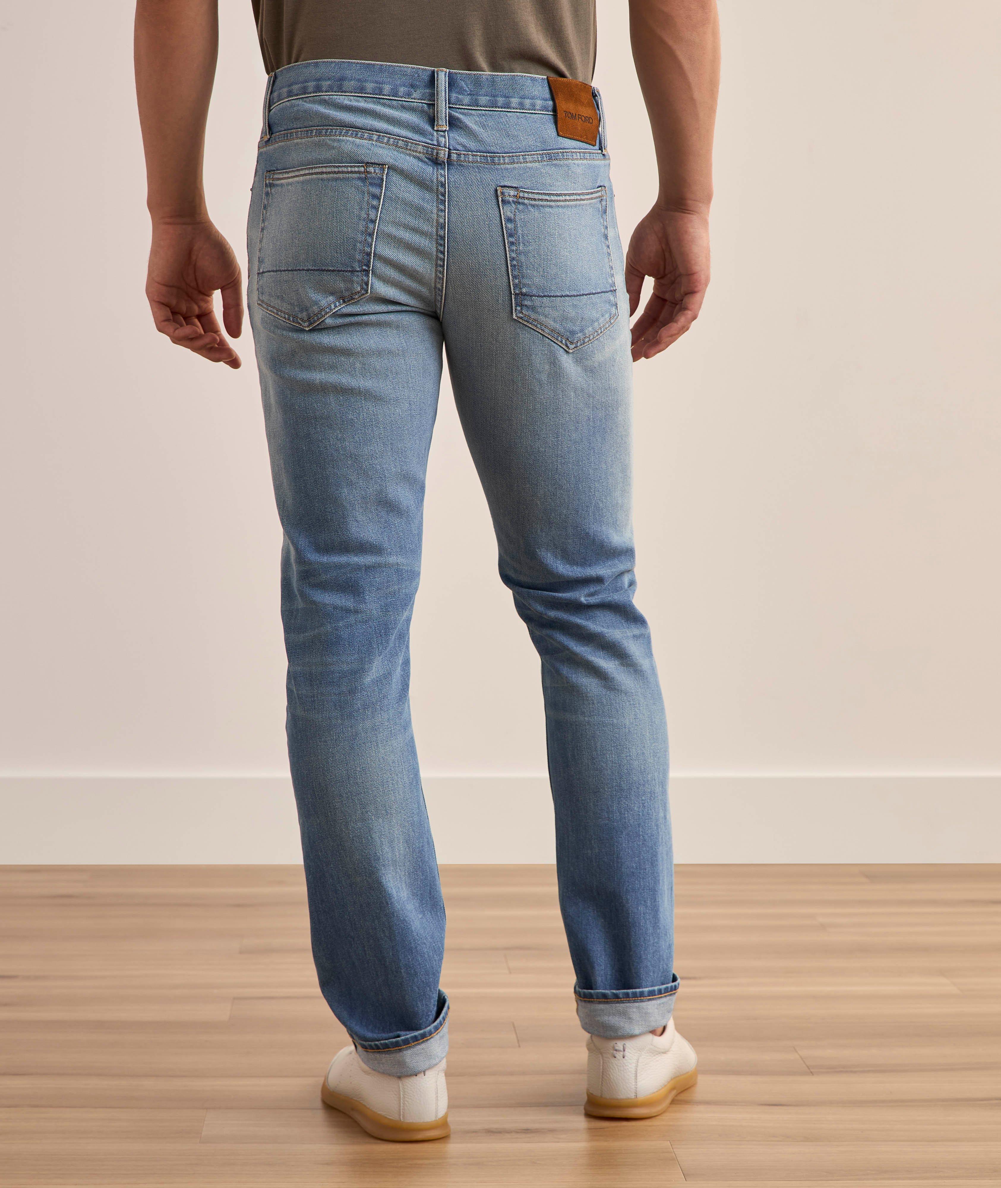 Selvedge Slim-Fit Faded Jeans  image 3