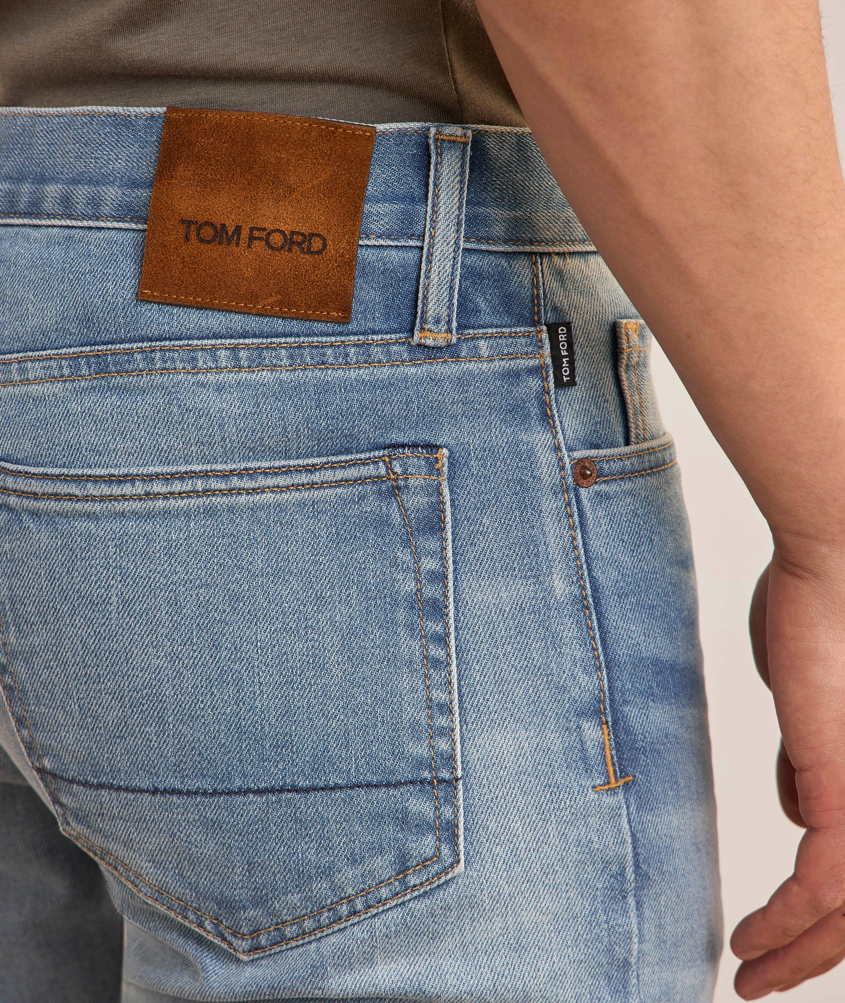 Selvedge Slim-Fit Faded Jeans  image 4