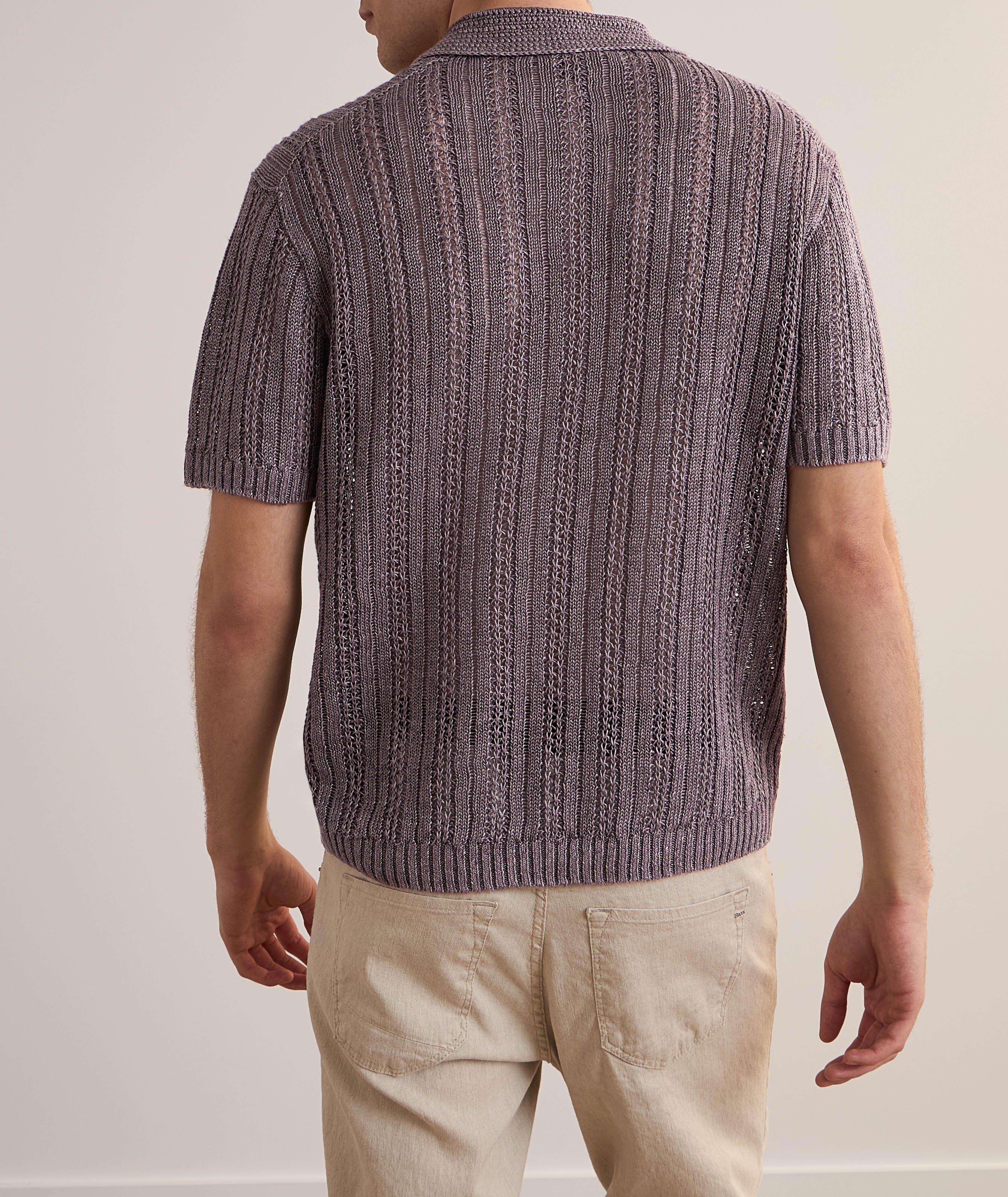 Odin Crochet Linen Polo  image 2