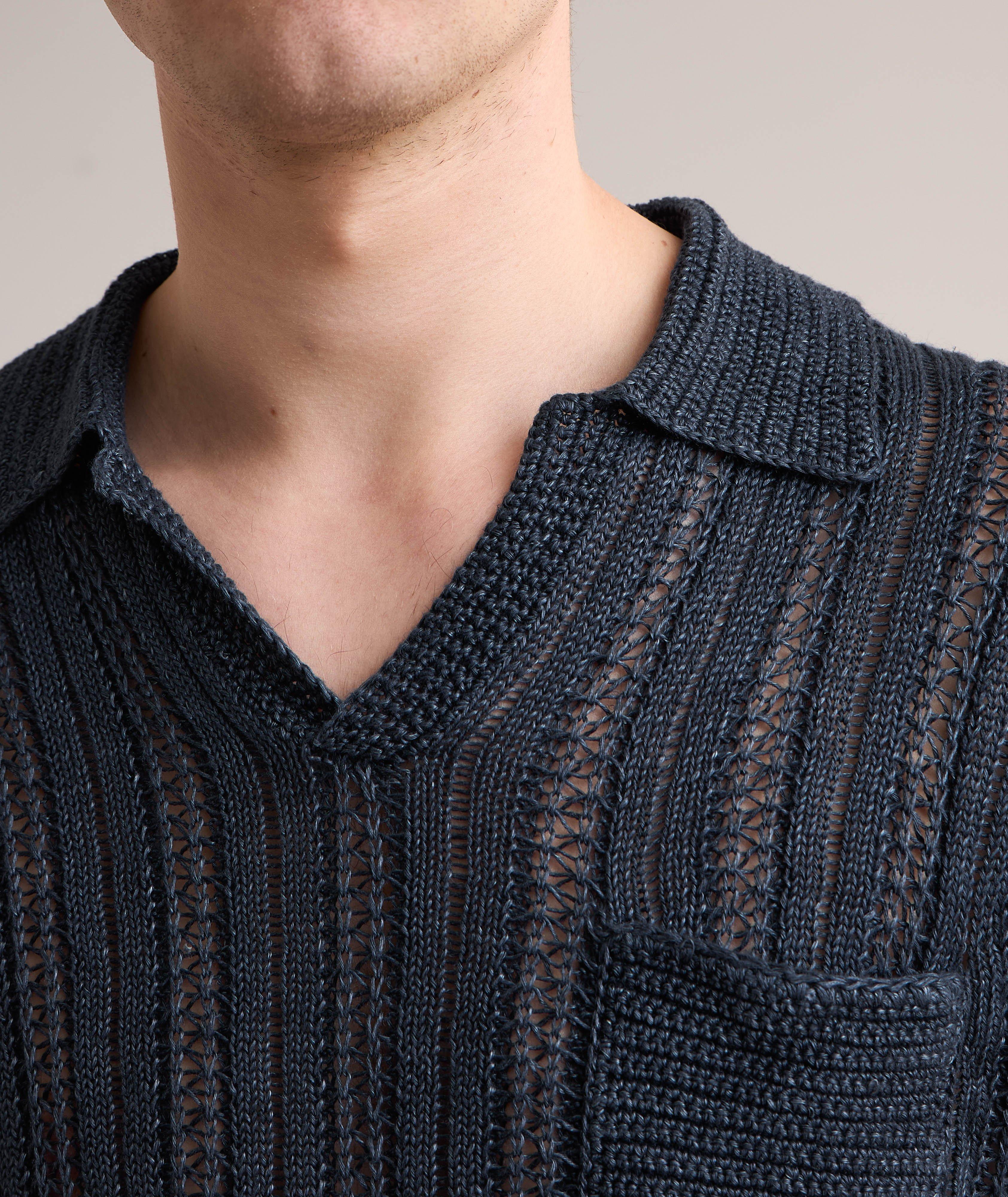Polo Odin crocheté en lin image 3
