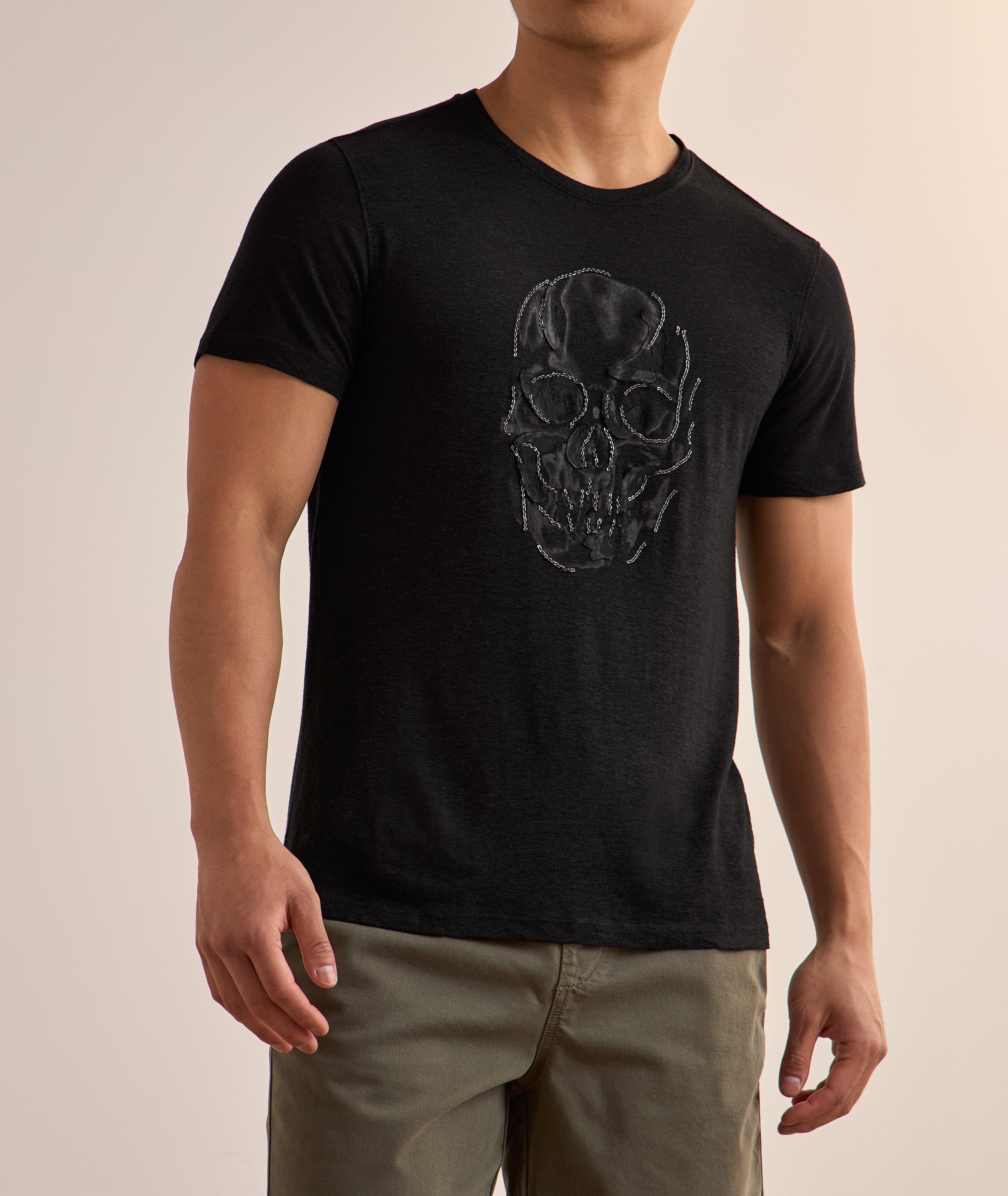 Embellished Chain Scull T-Shirt image 1