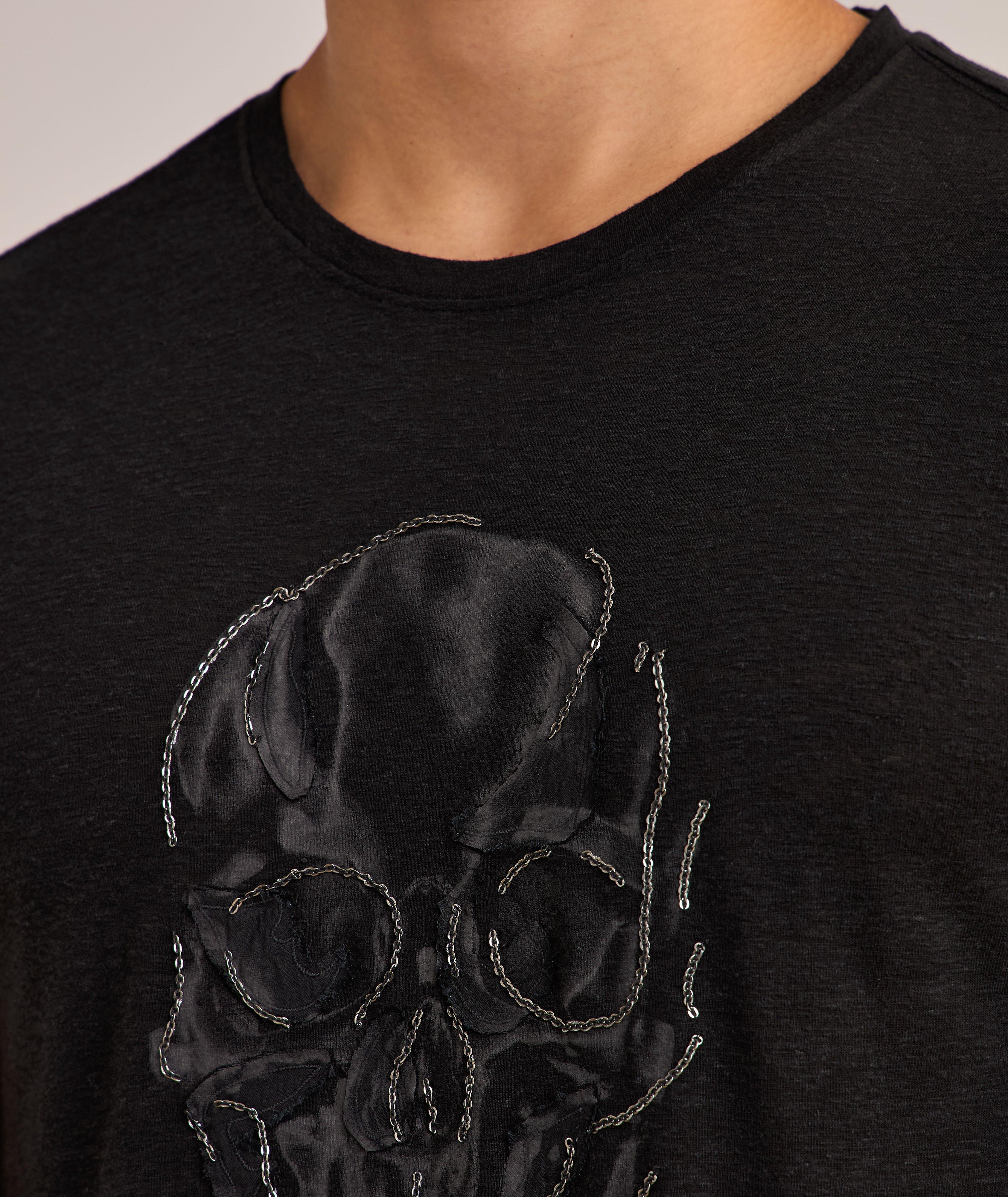 Embellished Chain Scull T-Shirt image 3