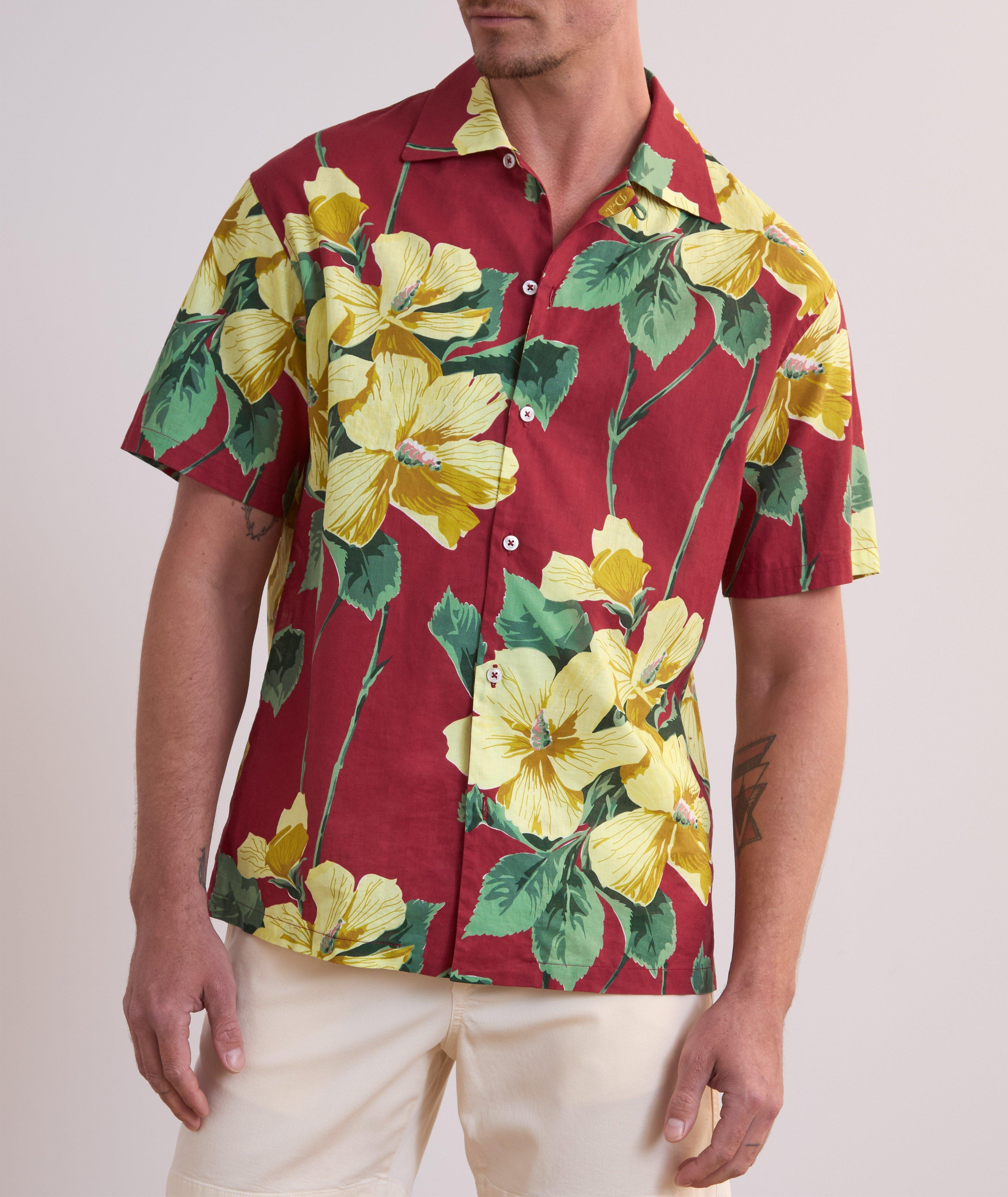Floral Linen-Cotton Camp Shirt image 1