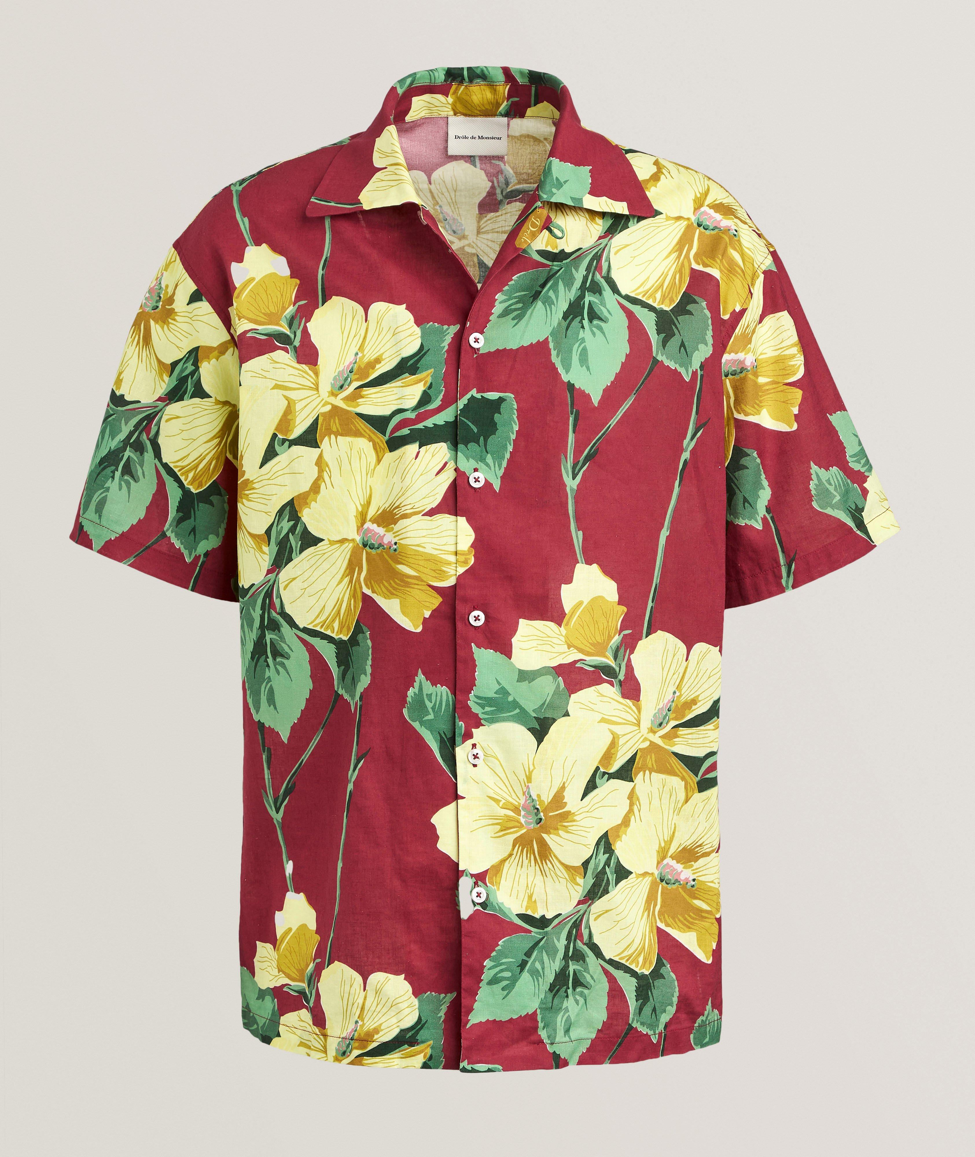 Floral Linen-Cotton Camp Shirt image 0