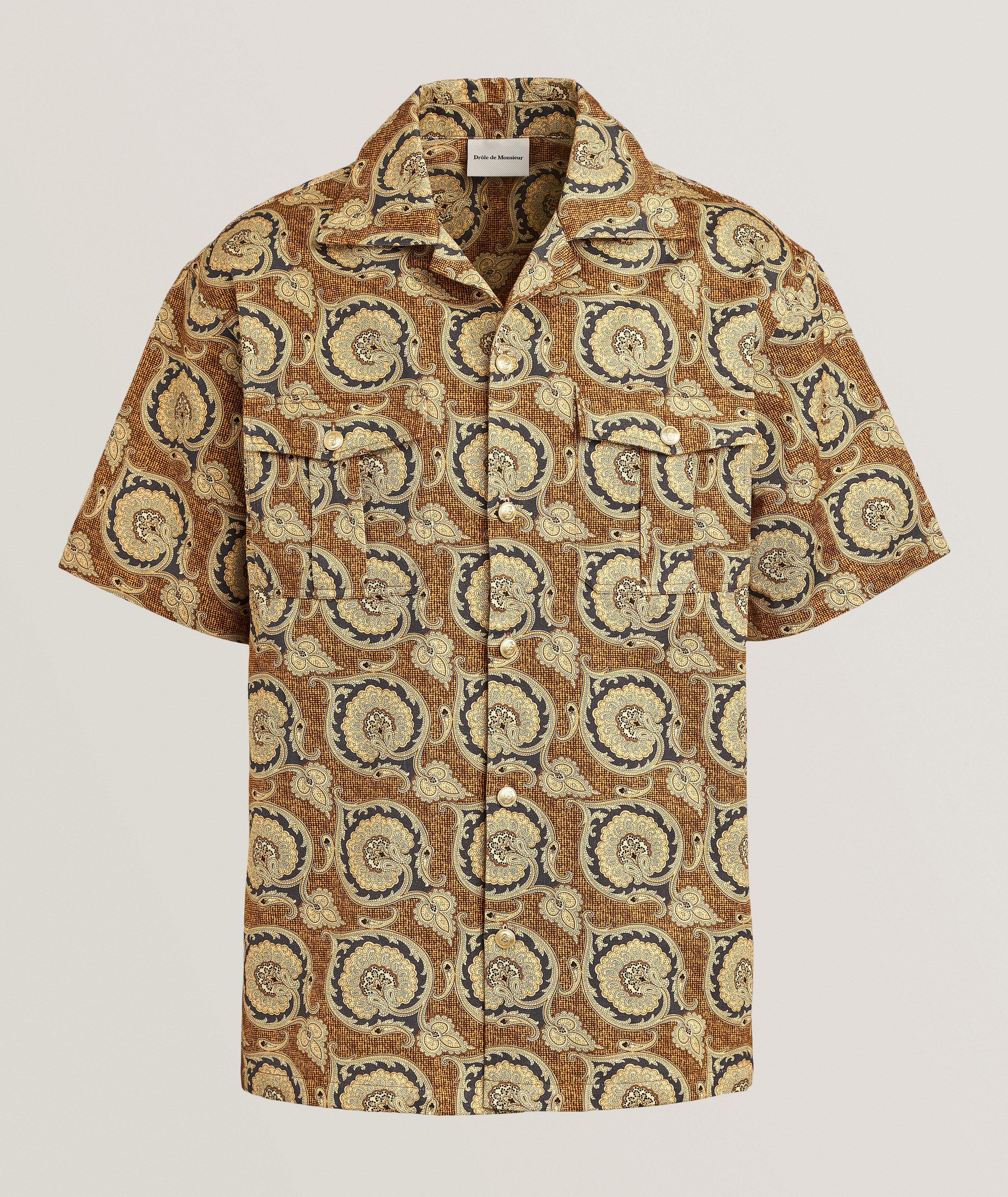 Paisley Cotton Gabardine Camp Shirt image 0