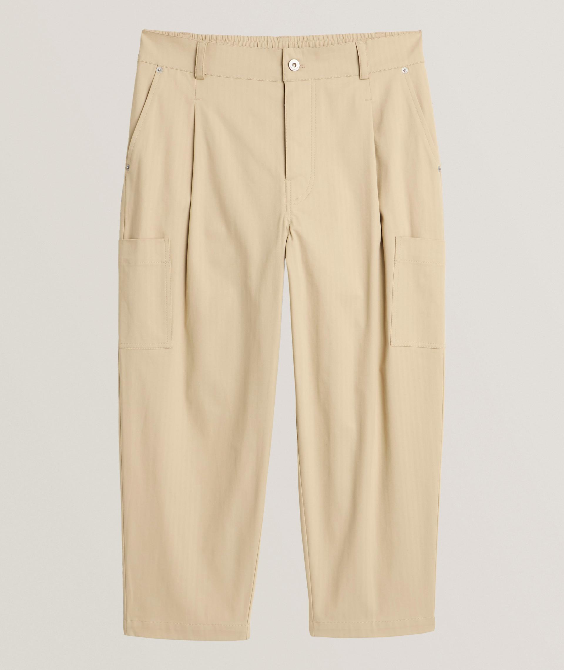 Pantalon écourté en twill de coton image 0