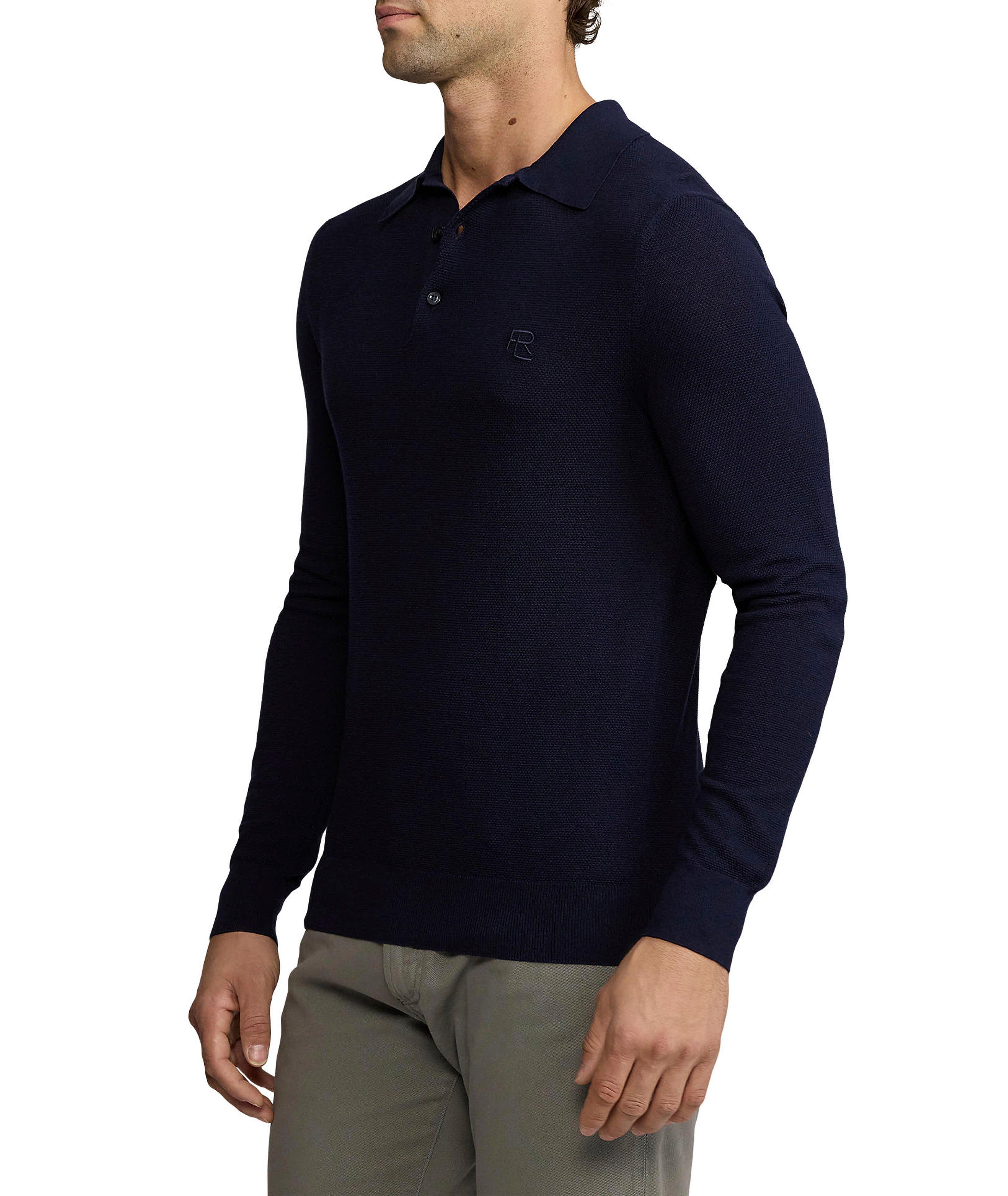 Silk-Cotton Knit Polo image 4